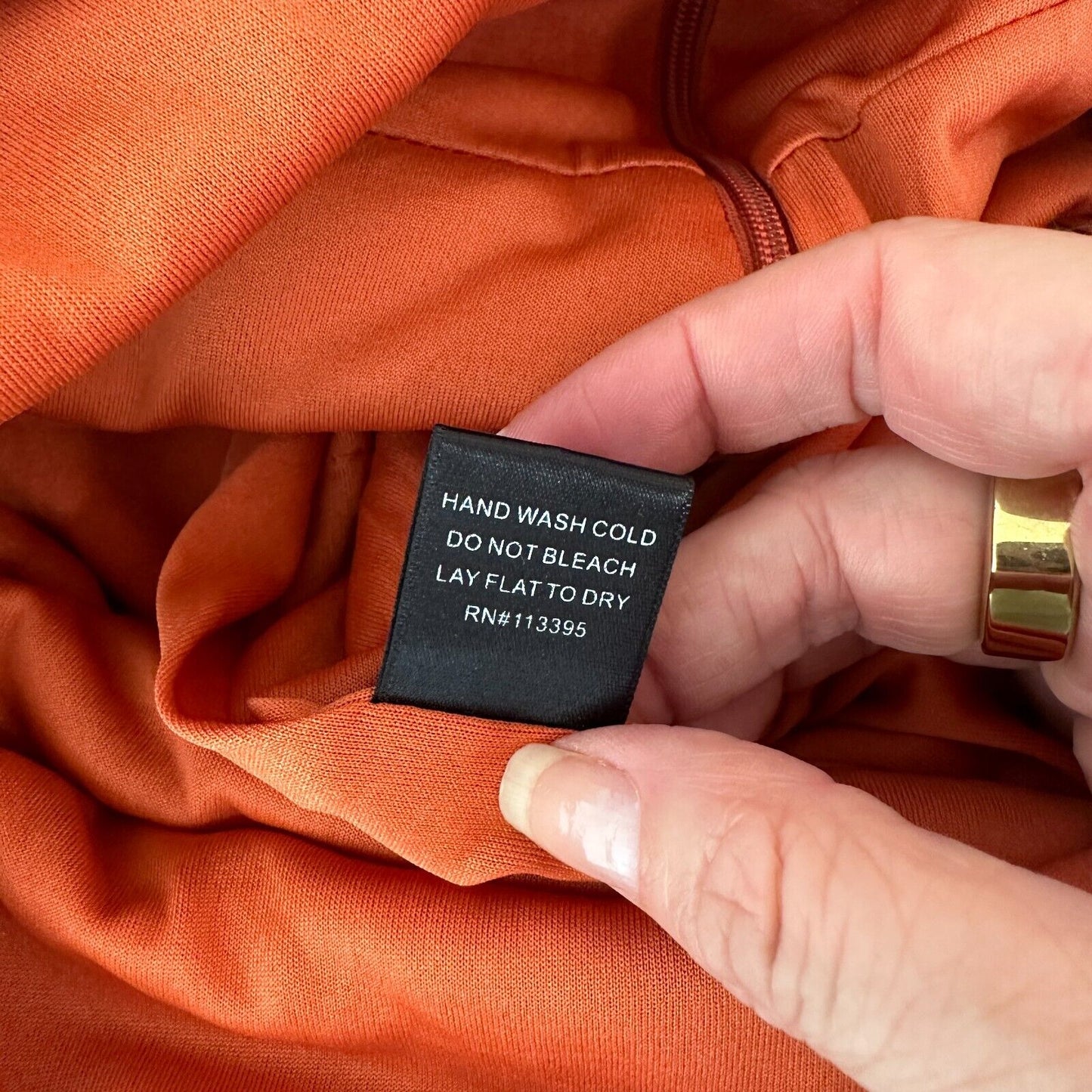 Ark & Co Salmon High Neck Long Sleeve V Back Zip Embroidered Zip Romper S