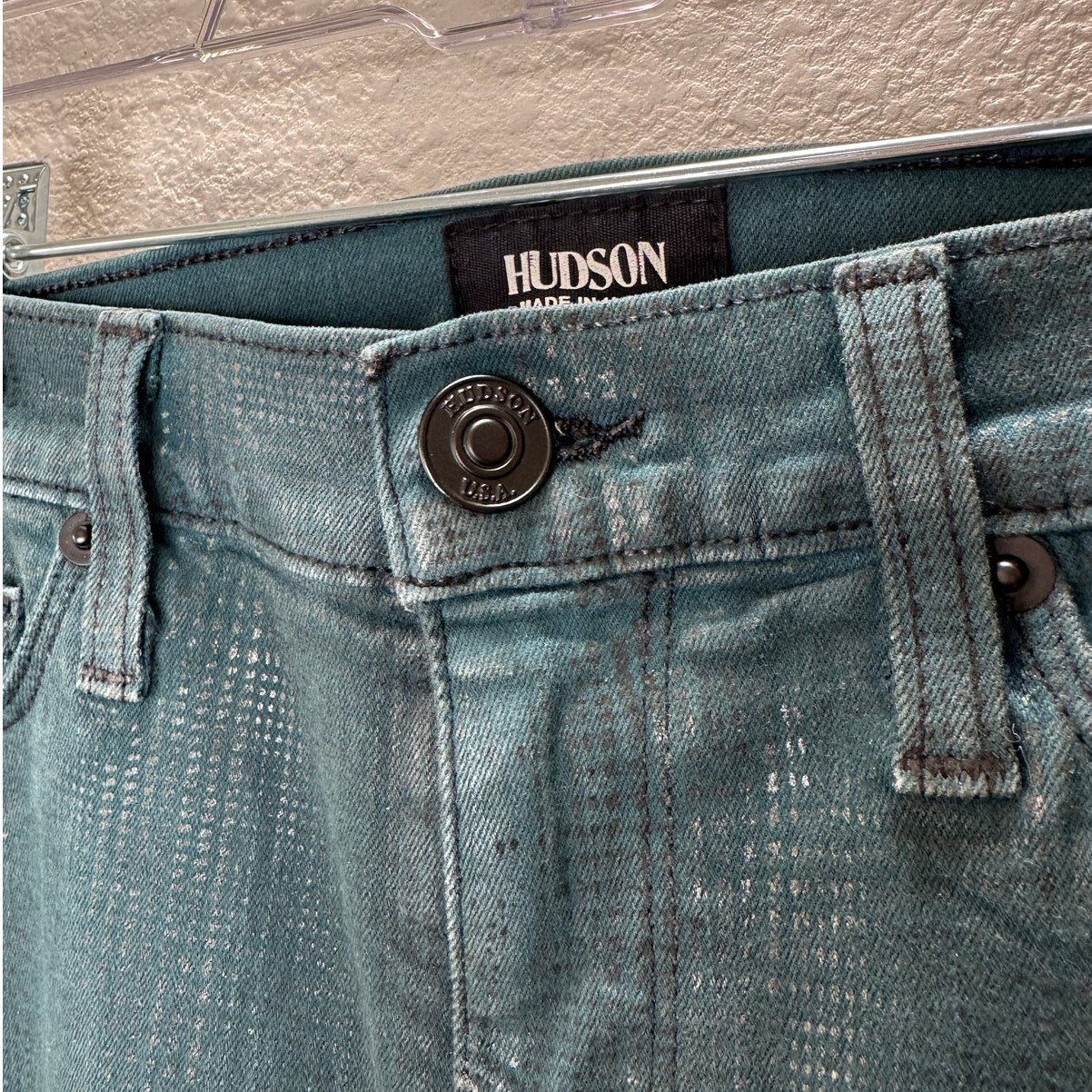 Hudson Midrise Dark Teal Nico Super Skinny Jean in Nonconformist 26