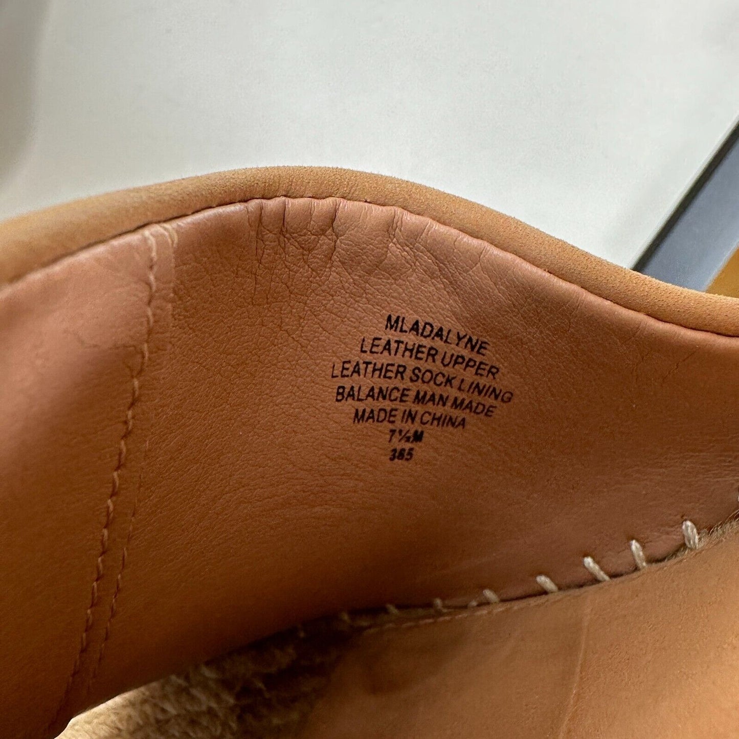 Marc Fisher Cute Tan Adalyne Platform Leather Open Toe Espadrille Wedges 7.5