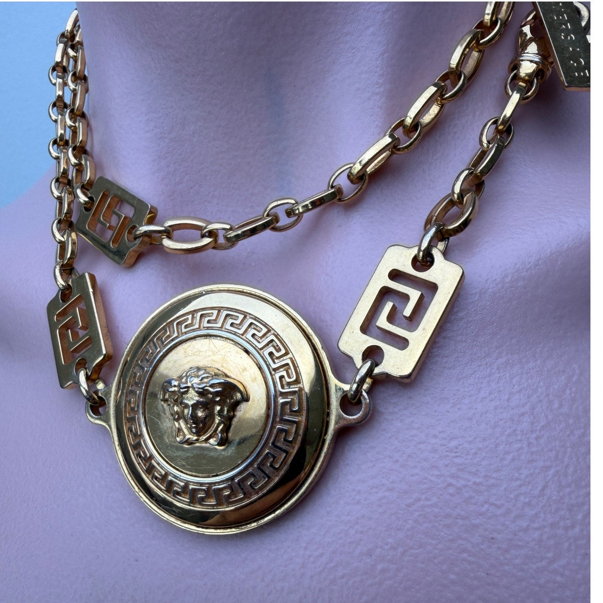 Gianni Versace Vanitas Medusa Gold Tone Necklace