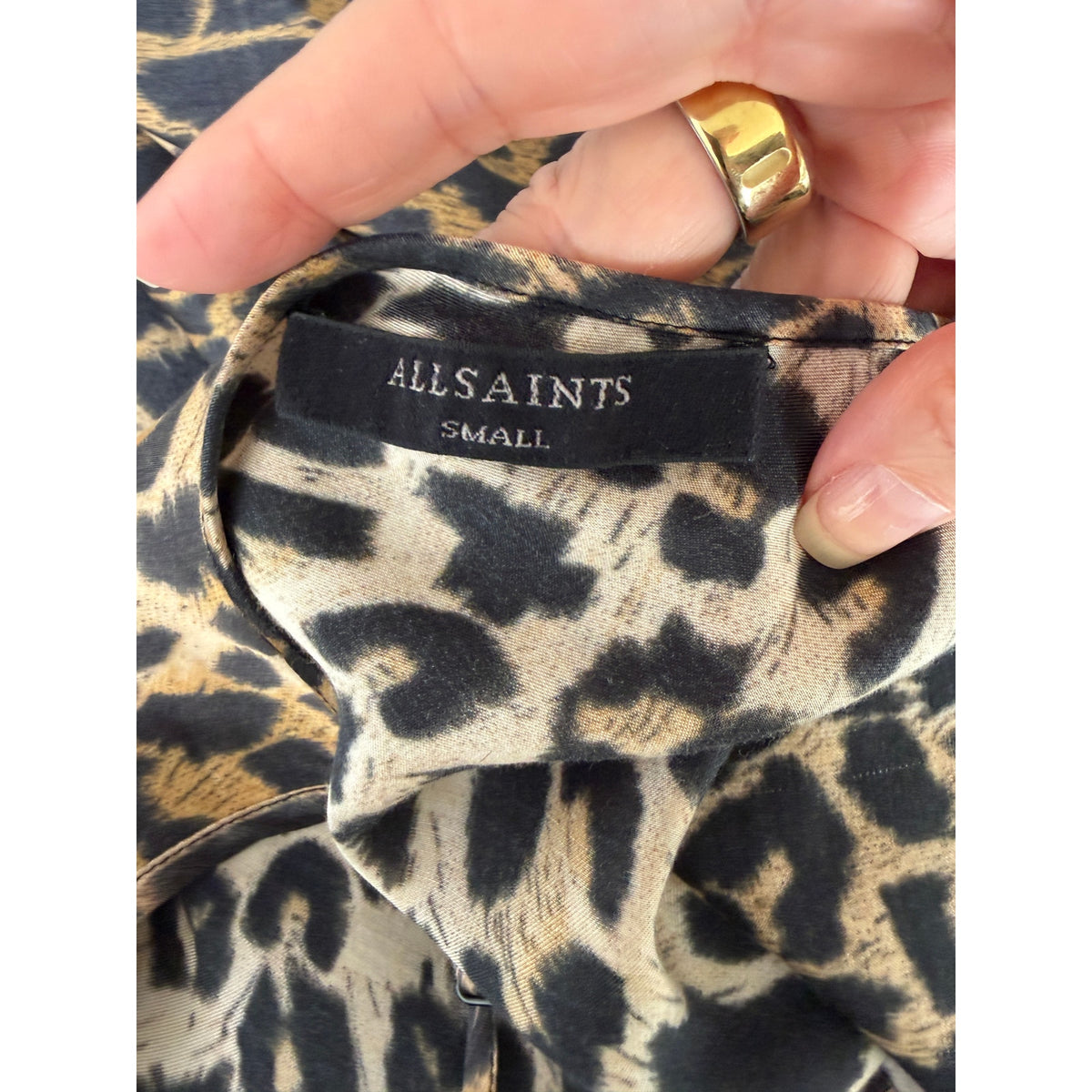 AllSaints Hera Leppo Leopard Slip Maxi Dress Women S