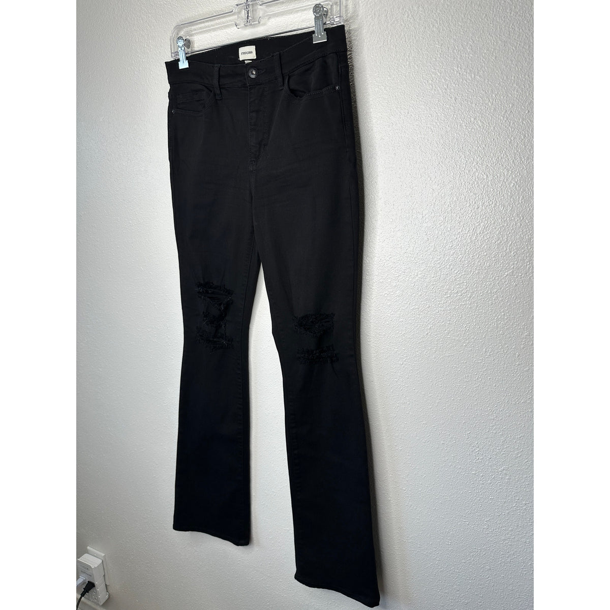 Sneak Peak Black Distressed Knee Bootcut Jeans 29