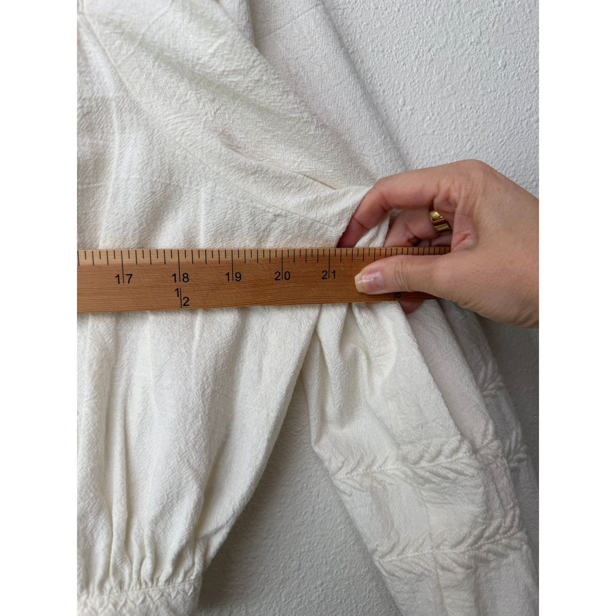 Cleobella Ivory Embroidered Cropped Blouse Women M
