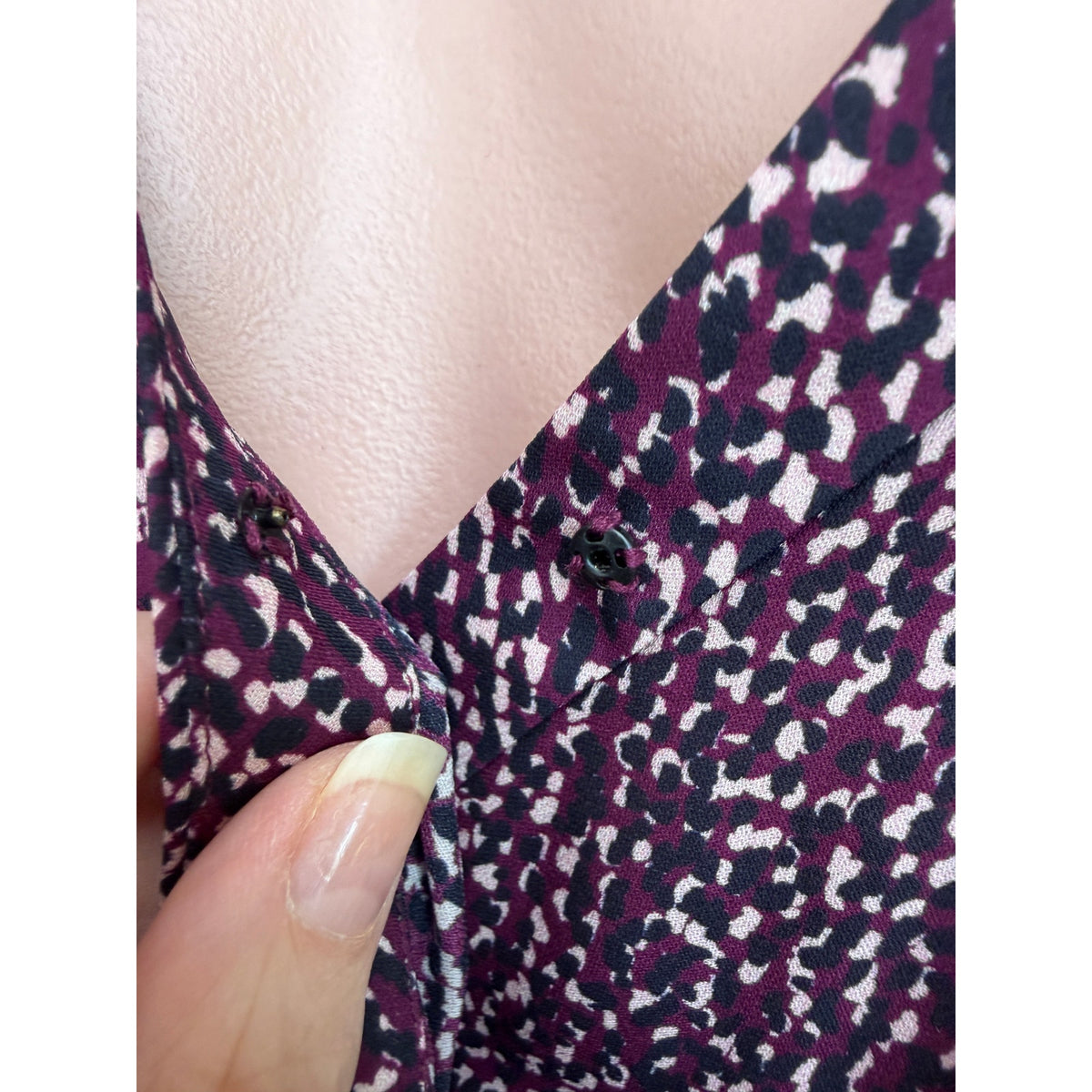 Parker Matilda Funfetti Silk Blouse Women XS Purple