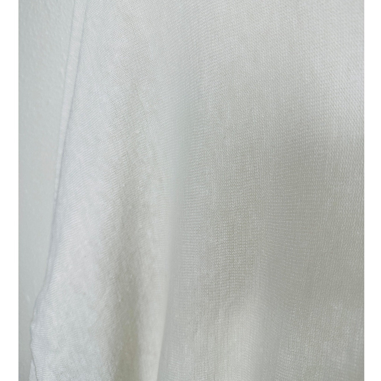Pure Amici Ivory Round Neck Long Sleeve High Low Thin Sweater L