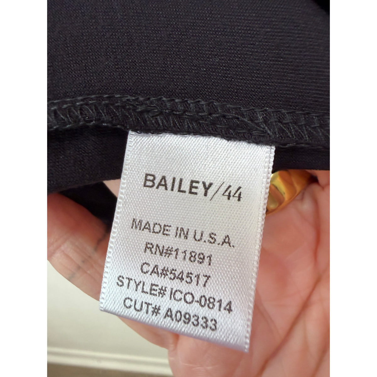 Bailey 44 Black Faux Leather Hem Long Sleeve Mini Dress Women's US XS