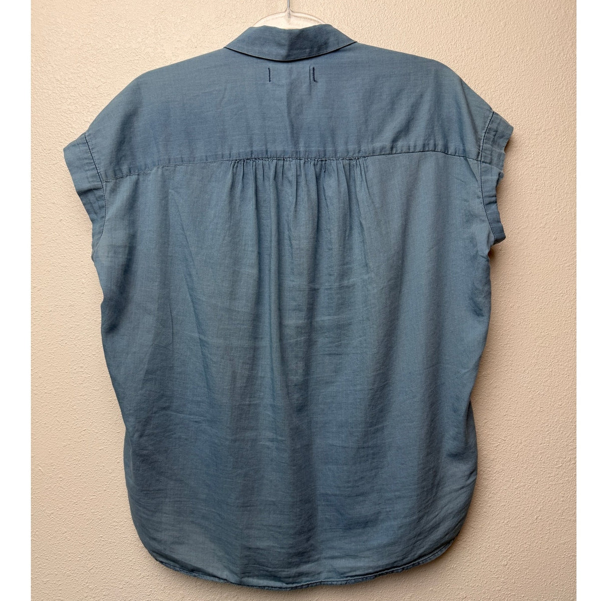 Madewell Central Shirt Bright Indigo Chambray Oversized Women's US XXS