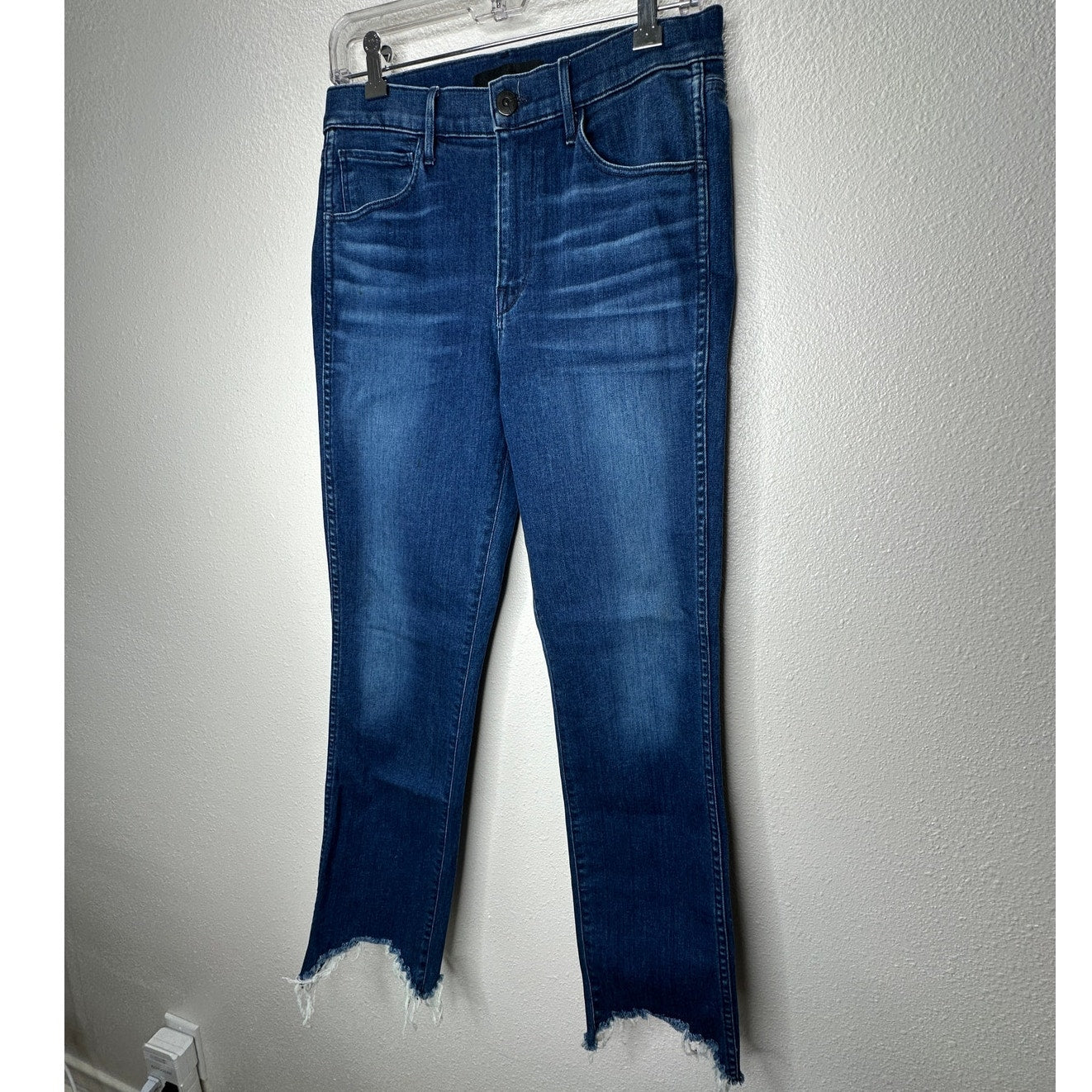 3x1 Eleta 1507 Authentic Straight Leg Raw Hem High Waist Jeans 29