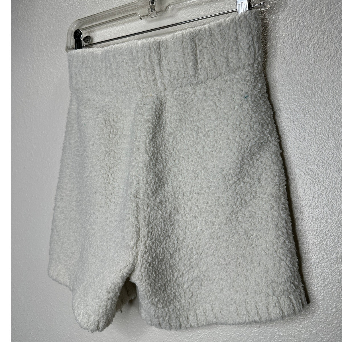 Skims Ivory Cream Cozy Knit Stretch Waist Terrycloth Shorts S / M
