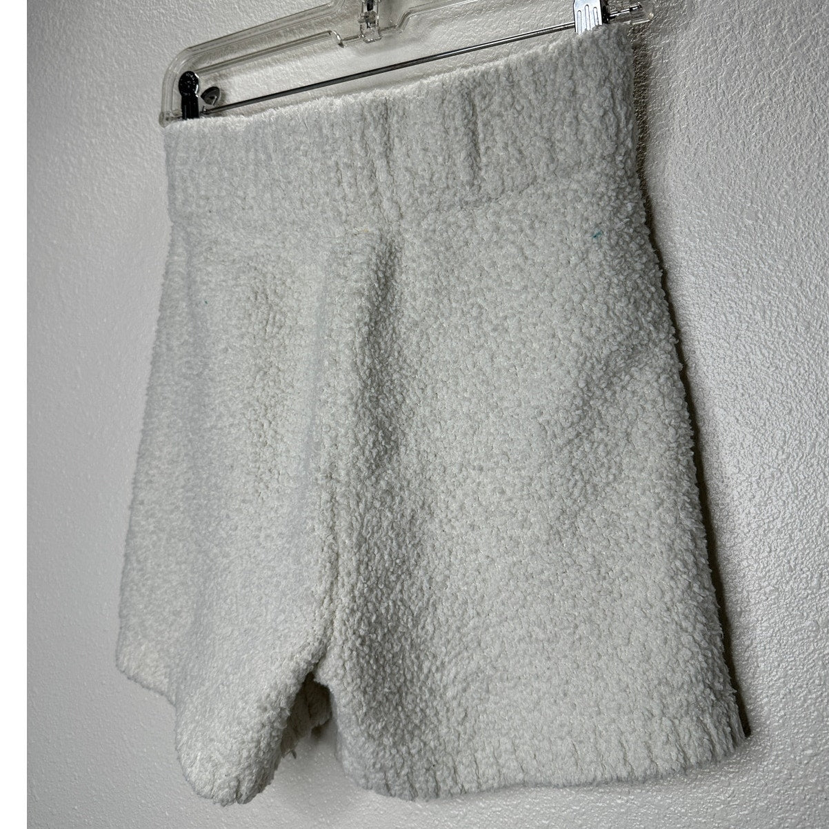 Skims Ivory Cream Cozy Knit Stretch Waist Terrycloth Shorts S / M