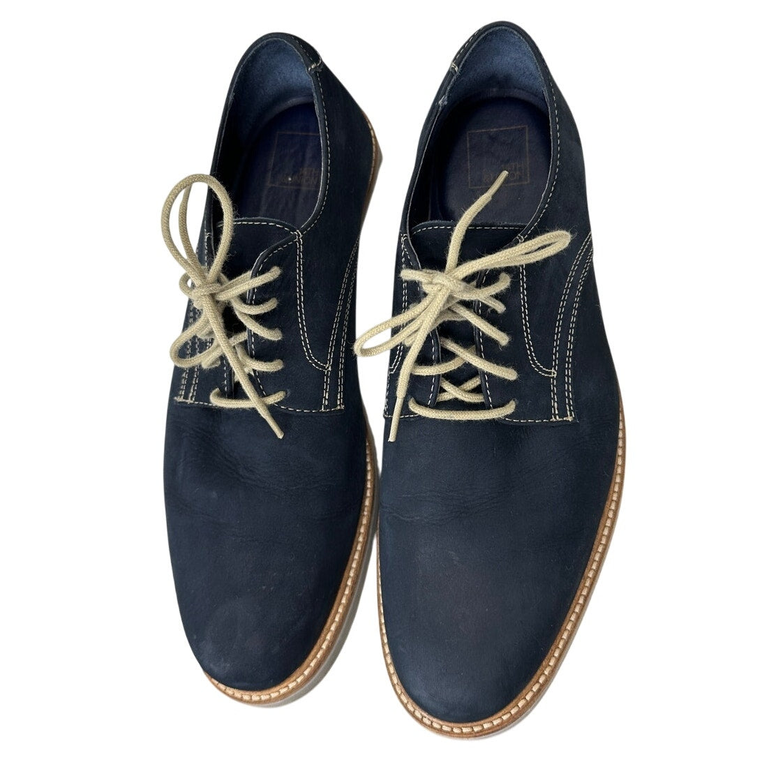 14th & Union Marine Blue Nubuck & Gray Tie Oxford Shoes 9.5