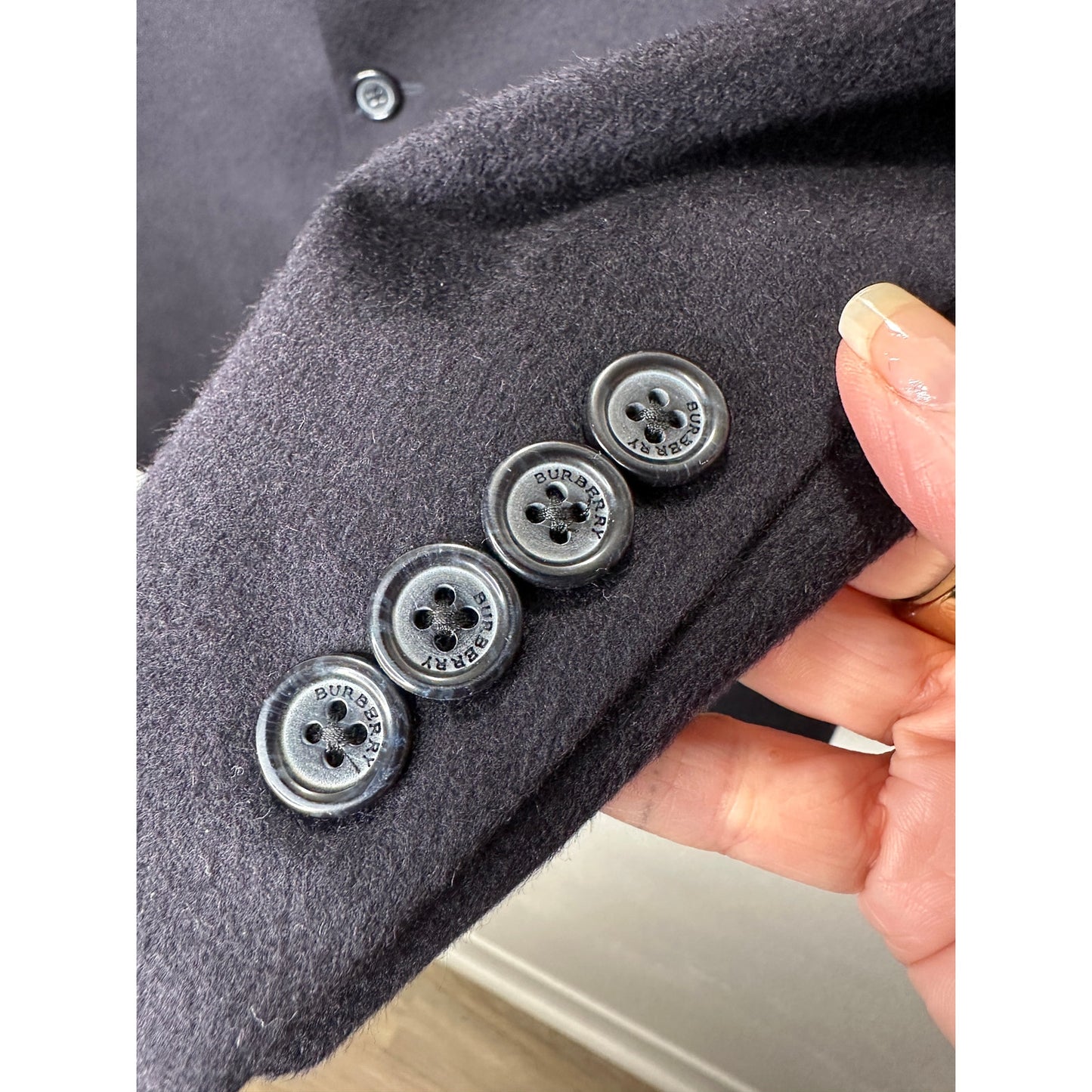 Burberry 100% Cashmere Black Bond Street 2-Button Blazer Jacket 40 Long