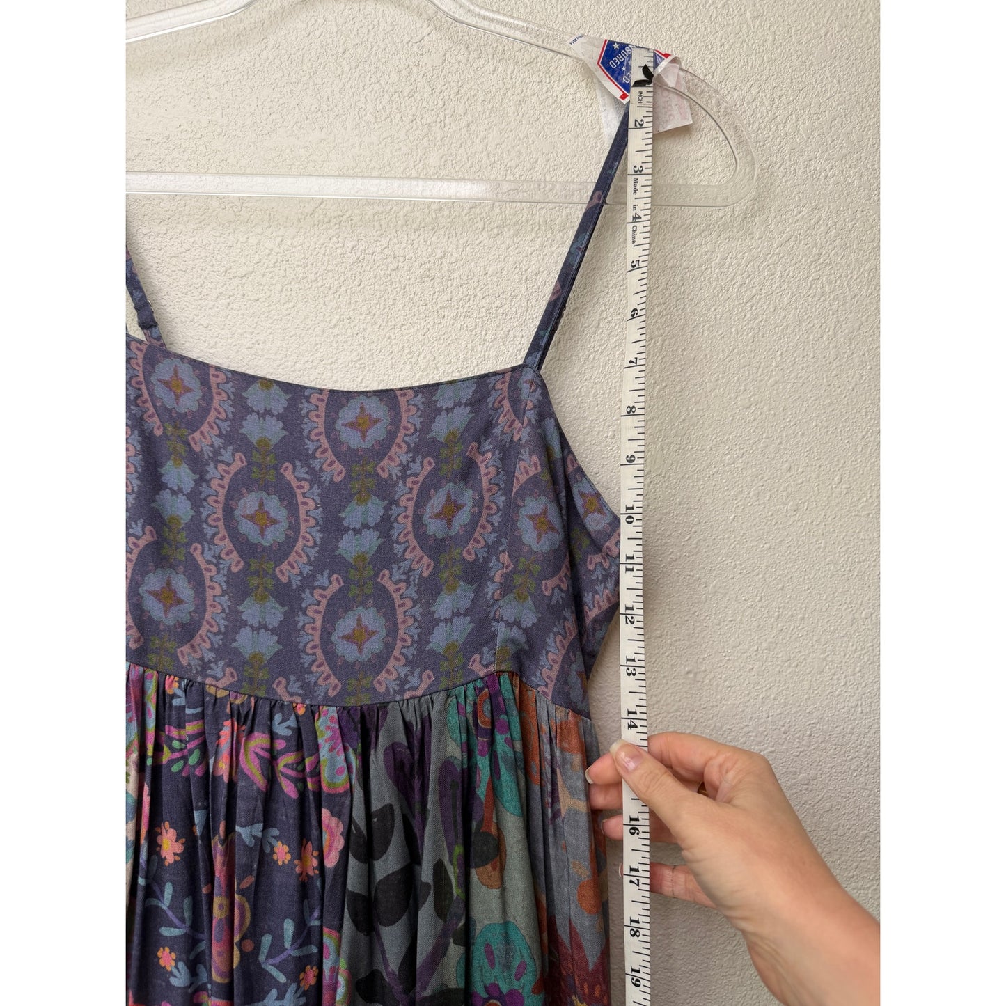 Natural Life Womens Blue Patchwork Maxi Dress S