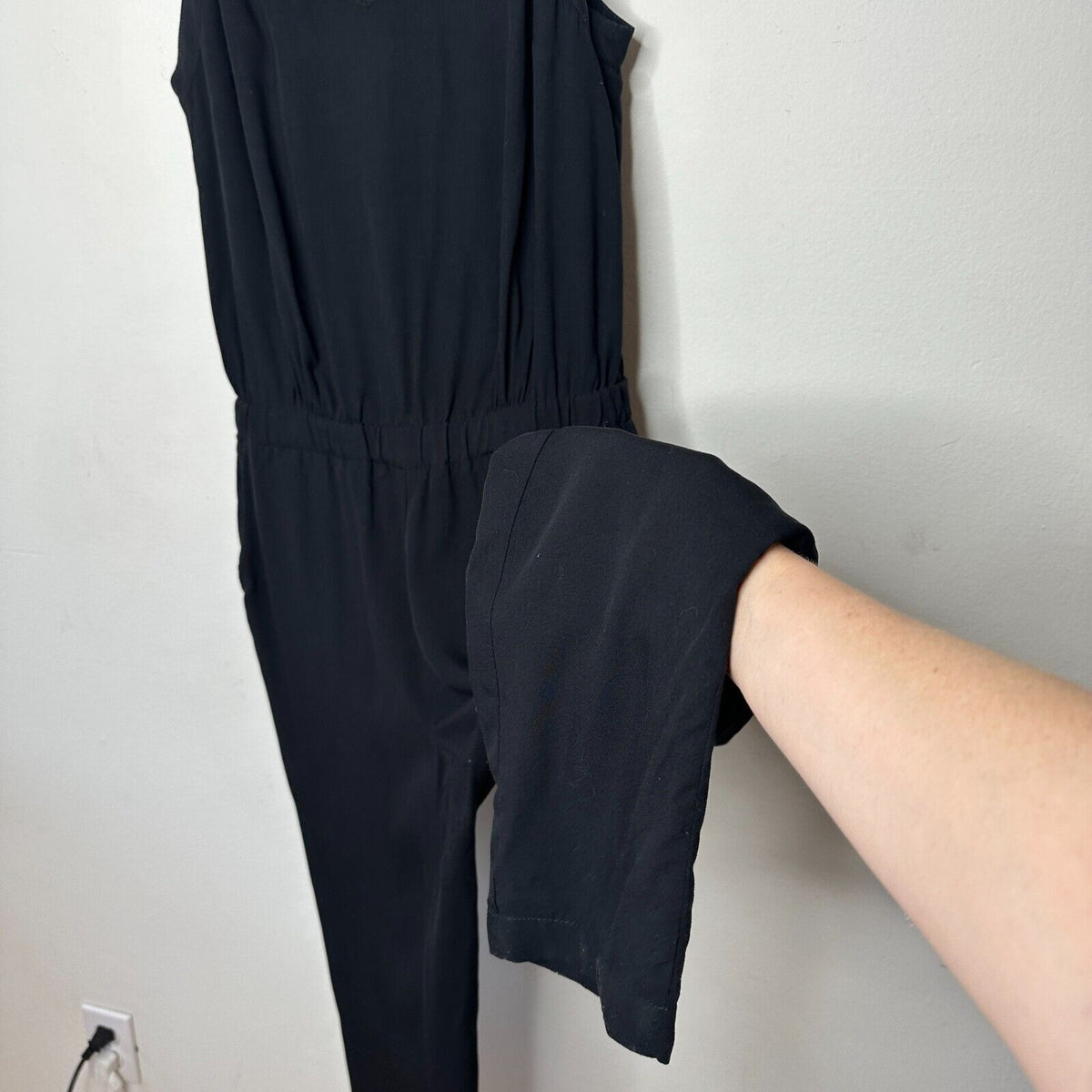 Jack Black Rayon Overall Jumper V-Neck Elastic Waist Side Slash Pockets Small