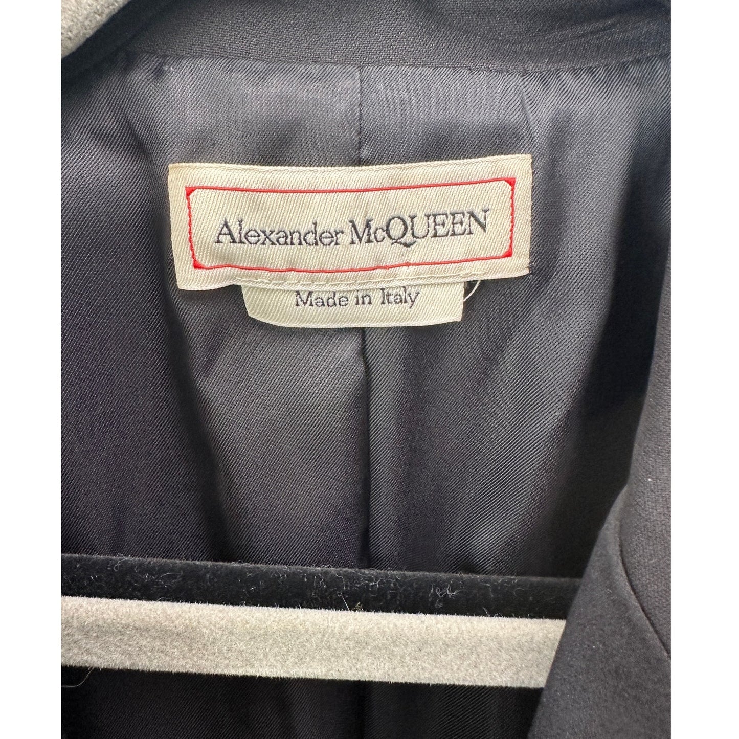 Alexander McQueen FW19 Runway Black Blazer Pleated Lace Jacket Dress L