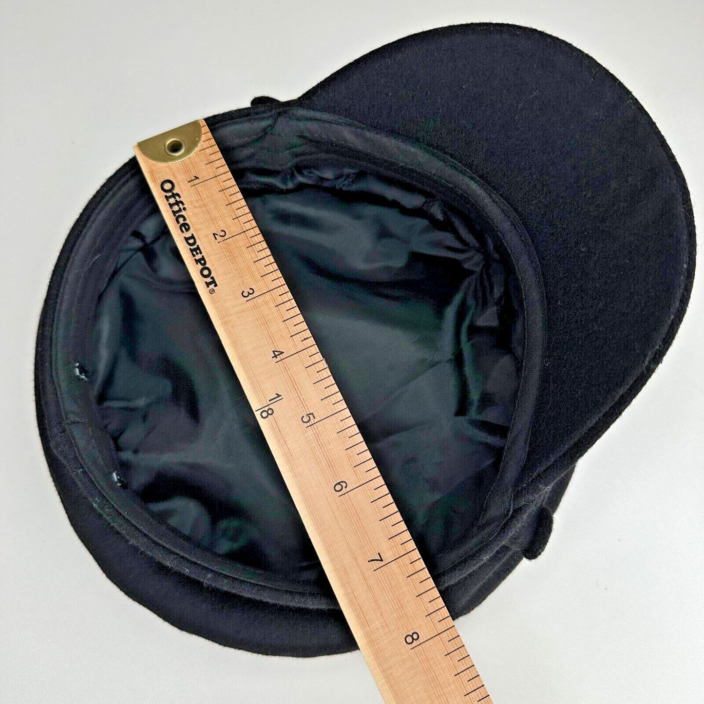 Chic Black Suede Newsboy Style Curved Peak Flat Cap Brim with Side Button Detail