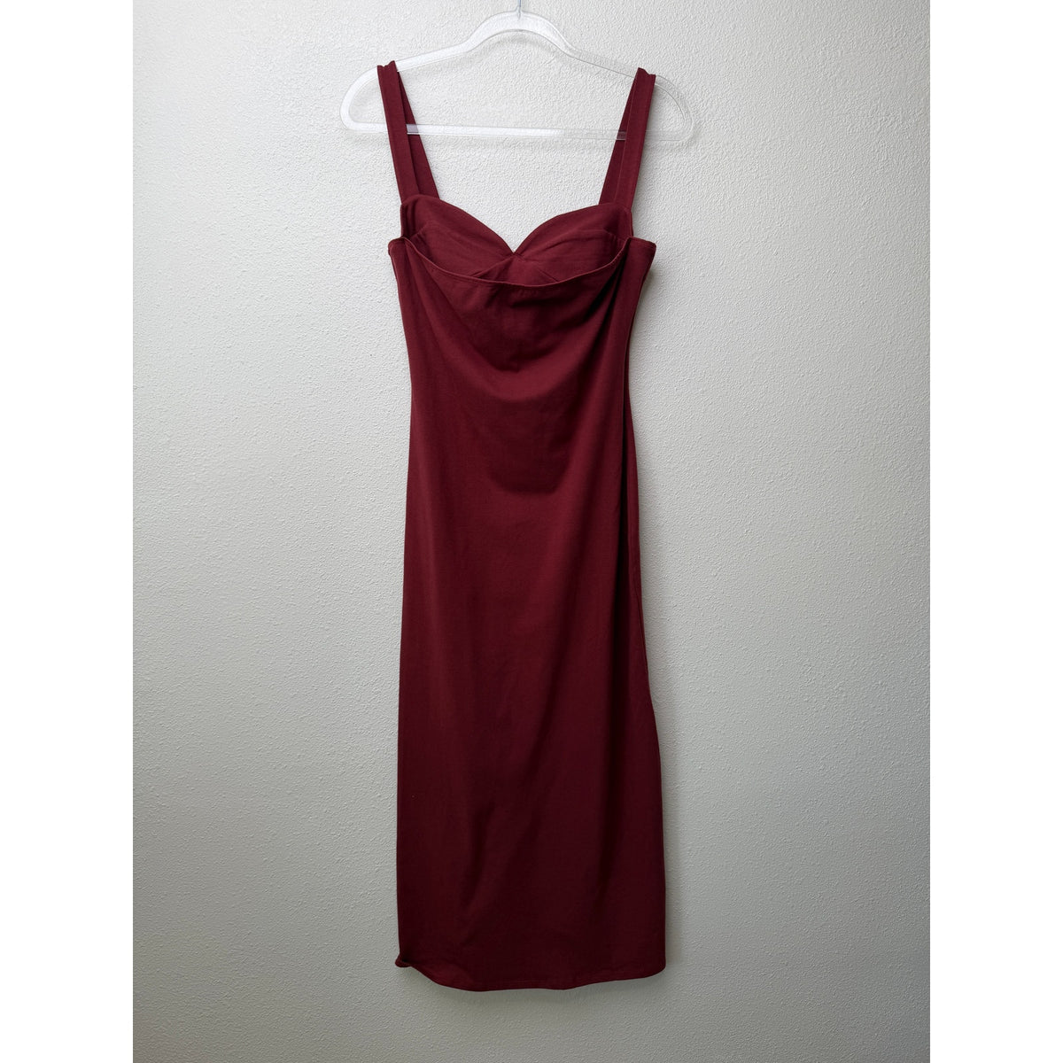 Reformation Burgundy Sweetheart Midi Dress Women M