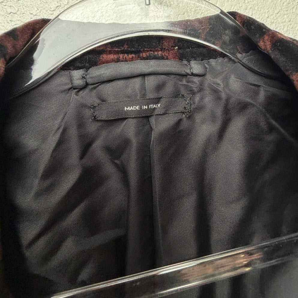 Tom Ford Leopard Print Velvet Blazer Cocktail Jacket Brown Black Men's US 48R