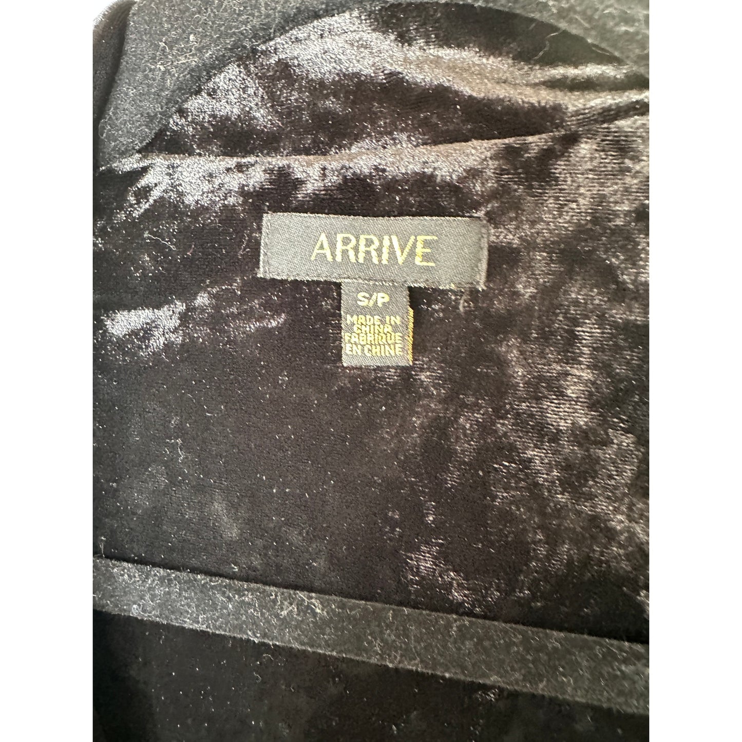 Arrive Black Velour Front Button Long Sleeve Tie Waist Midi Dress Small