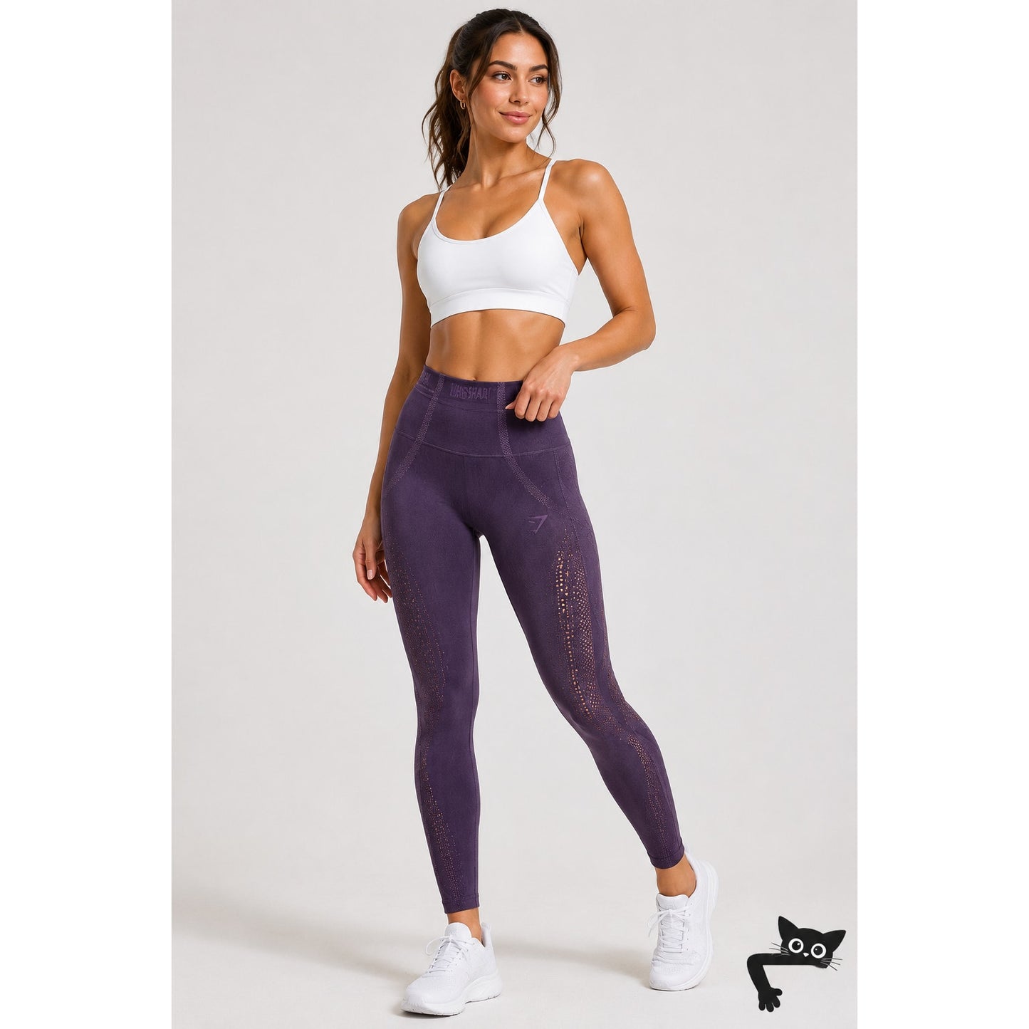 Gymshark Purple Lilac Triangle Laser Cut Yoga Pants XS