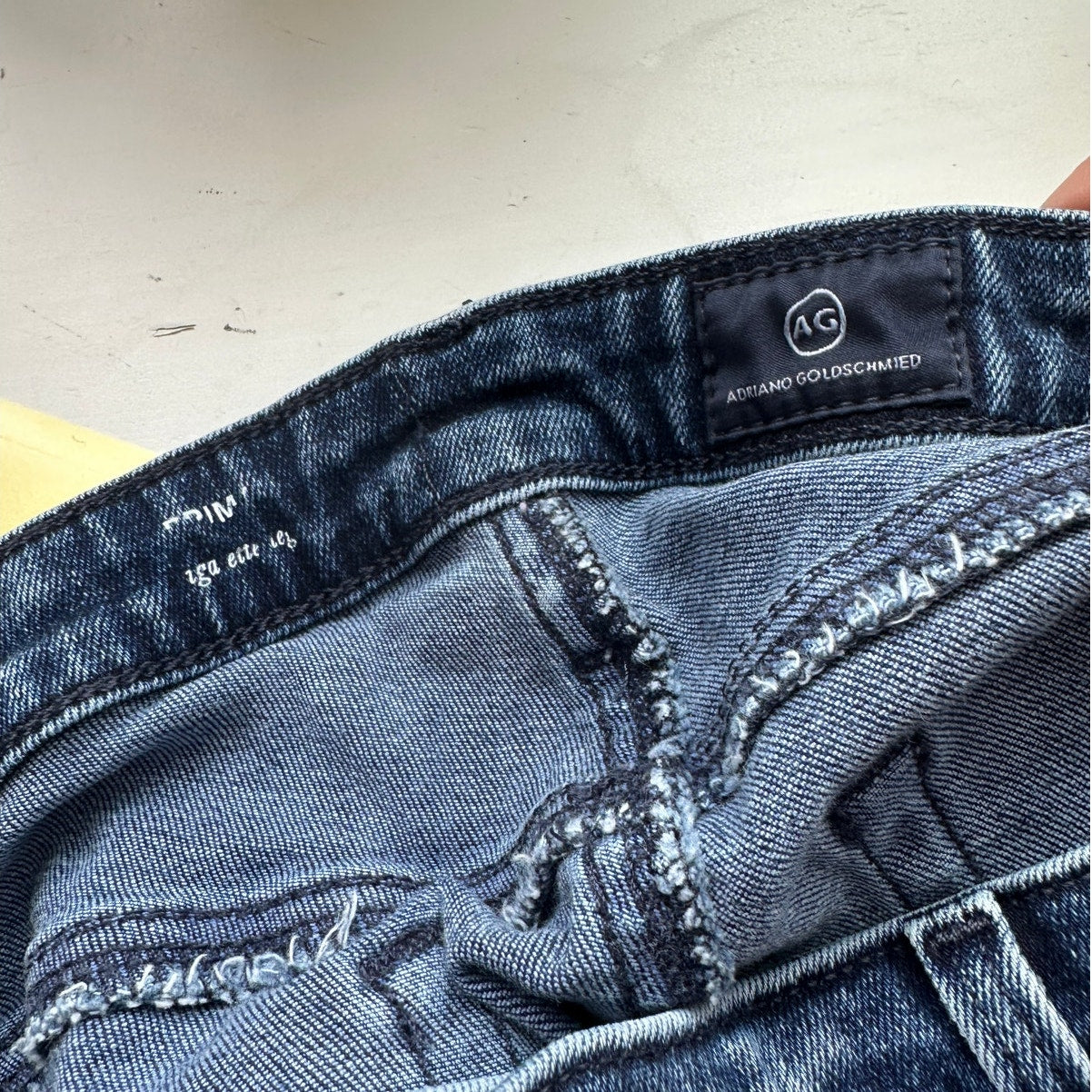 AG Adriano Medium Wash Whiskered Prima Cigarette Leg Jeans 30