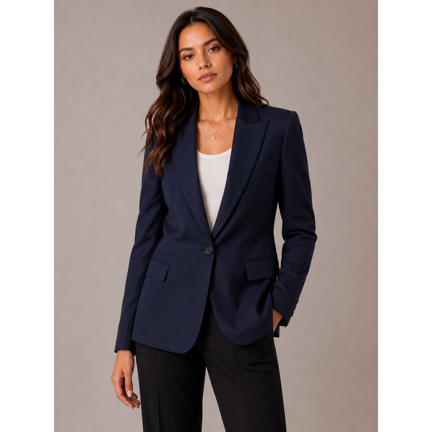 Stella McCartney Navy One-Button Blazer Women IT 46 (US 10)