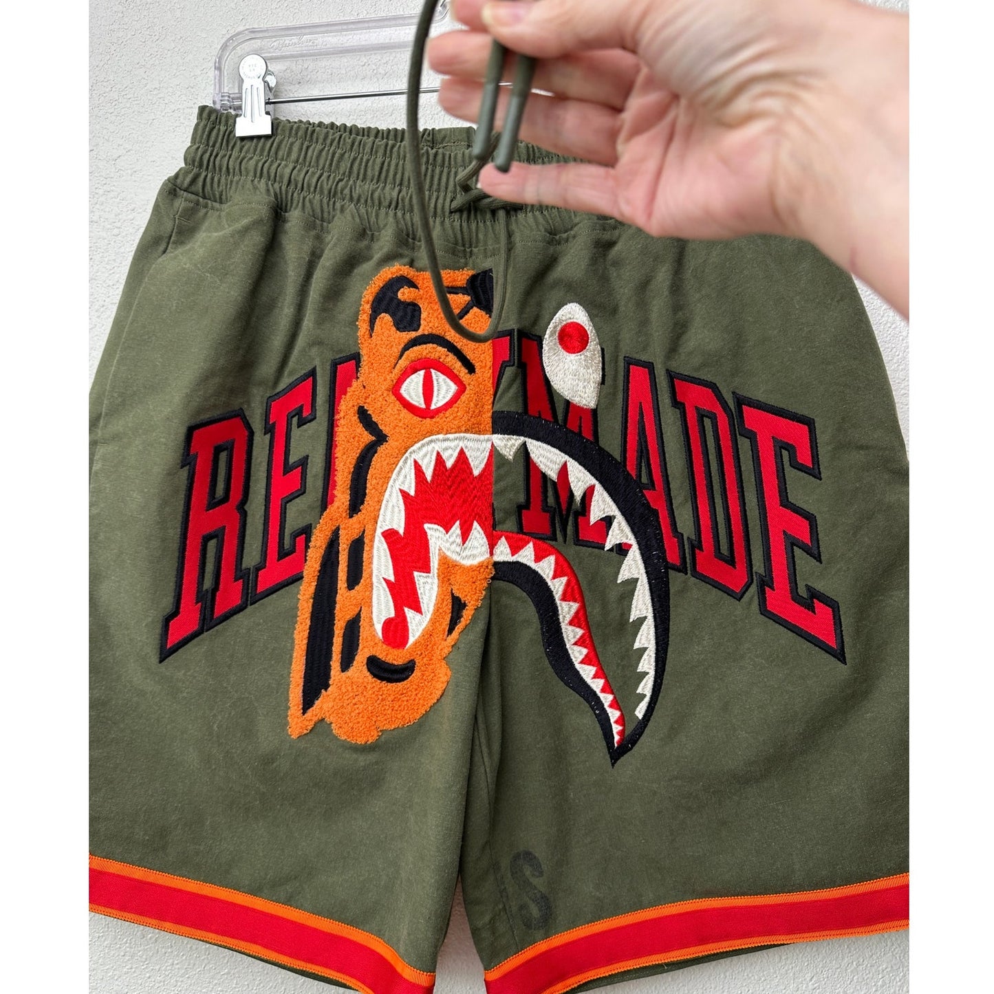 NWT RARE READYMADE x BAPE Basket Shorts Khaki Unisex US M