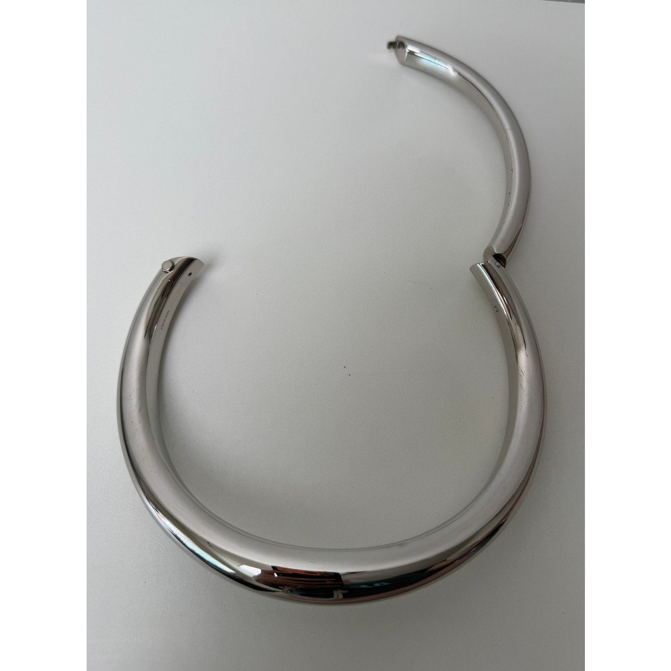Alexander McQueen Silver Tubular Choker Necklace Women M