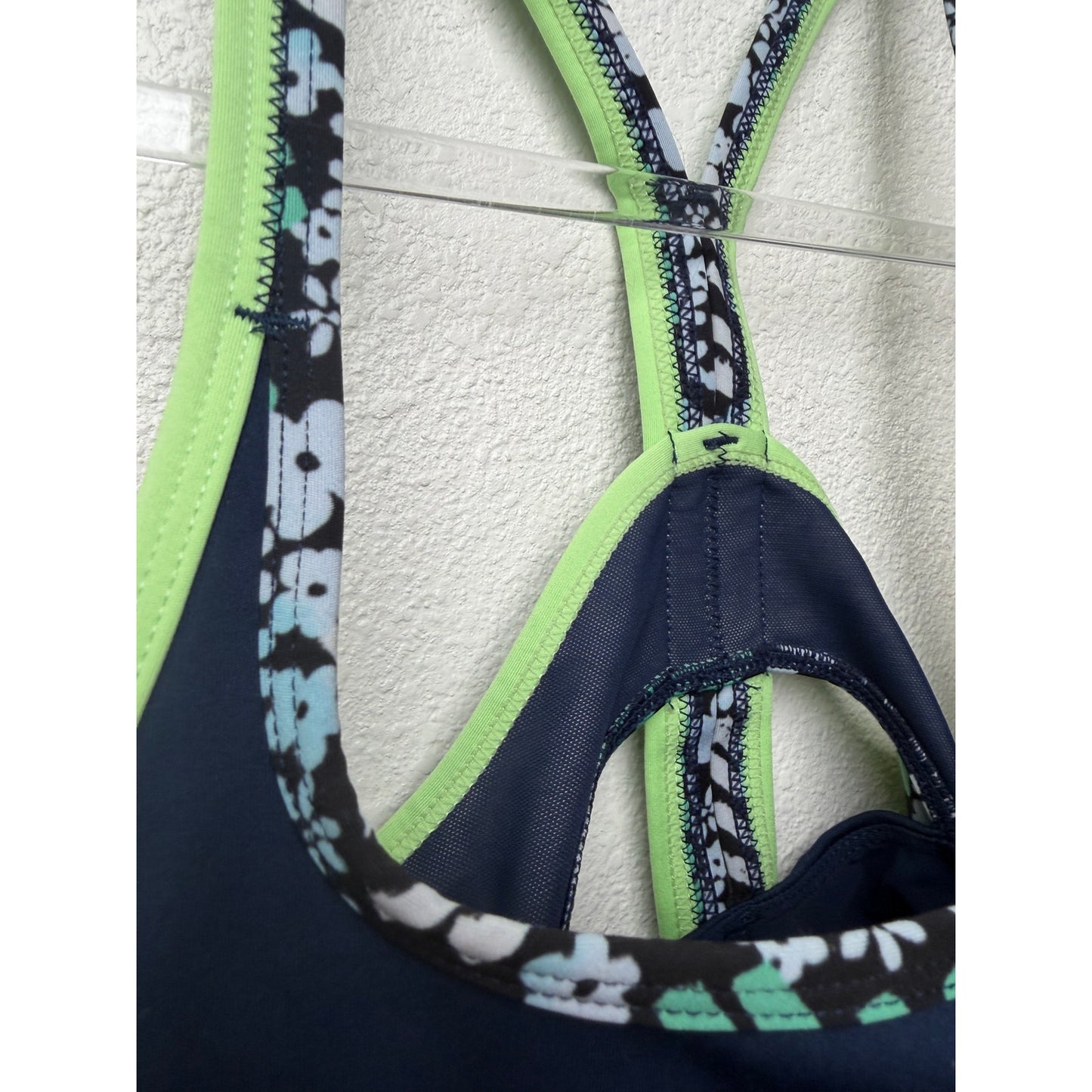 Free People Movement Navy Floral Racerback Sports Bra Women S