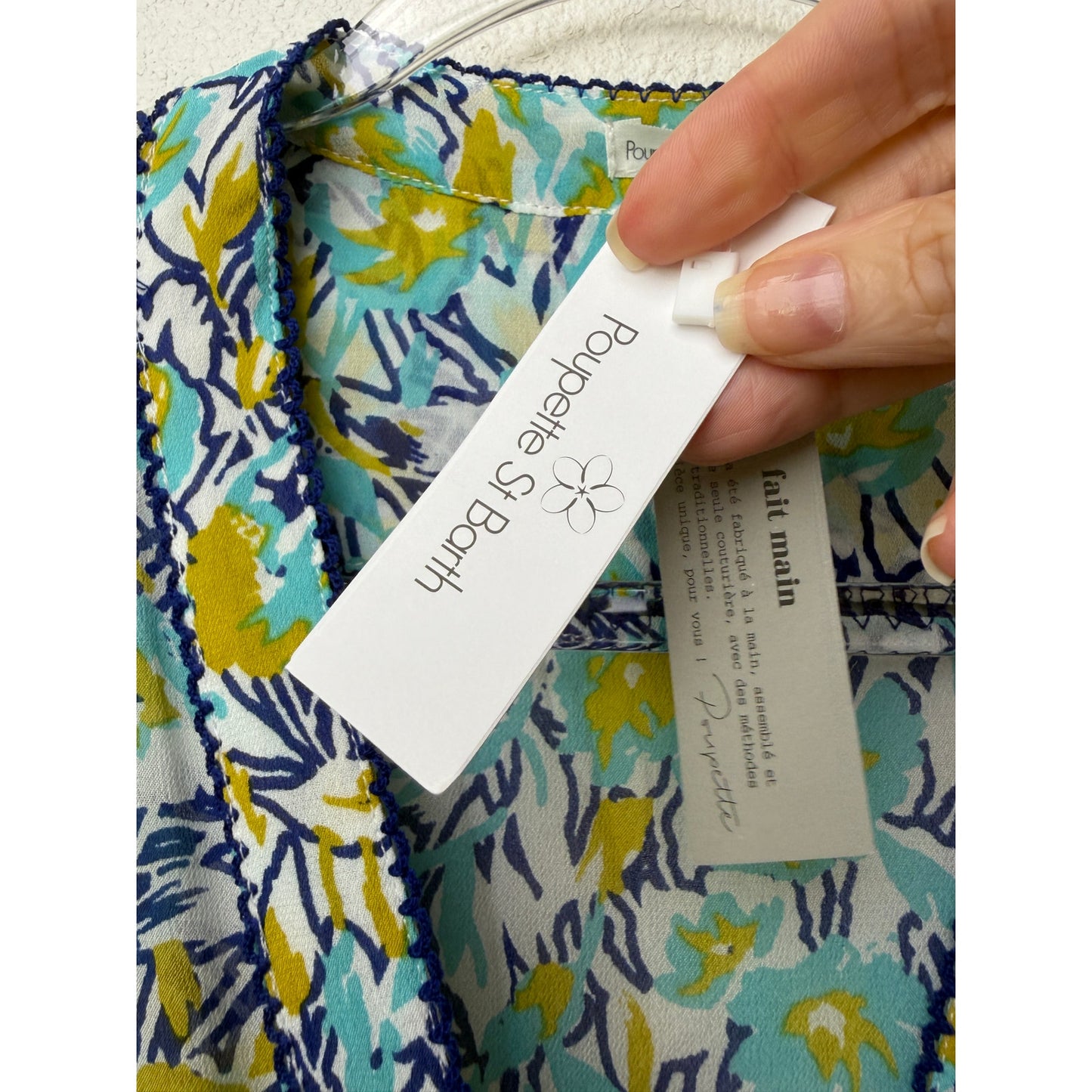 NWT Poupette St Barth Blue Floral Maxi Dress XS