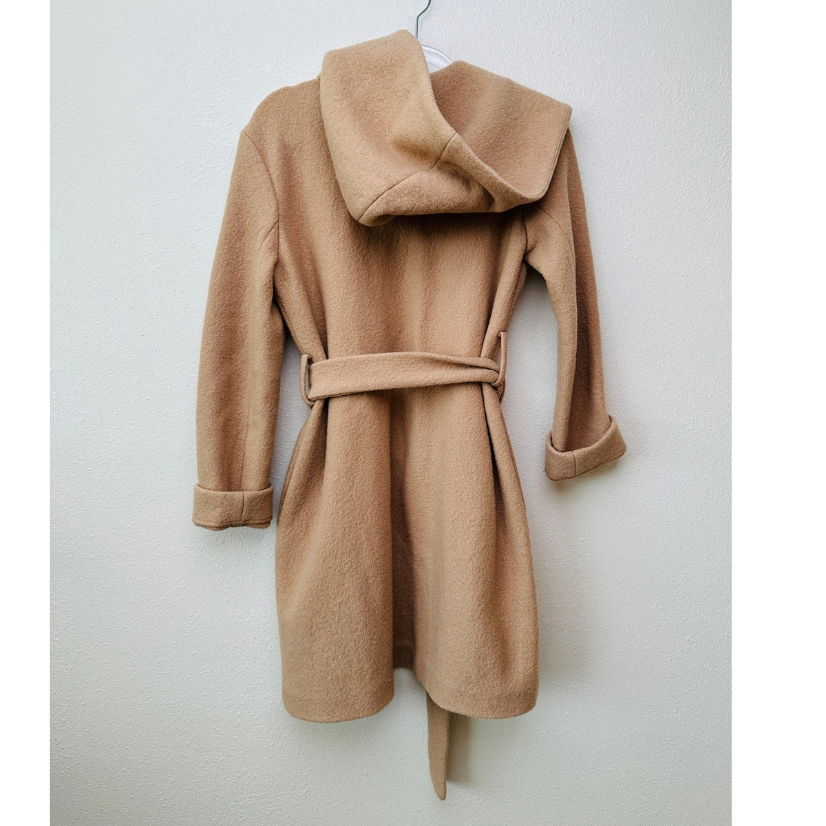 Wilfred Acre Robe Coat Chasm Tan Hooded Tie Belt XXS