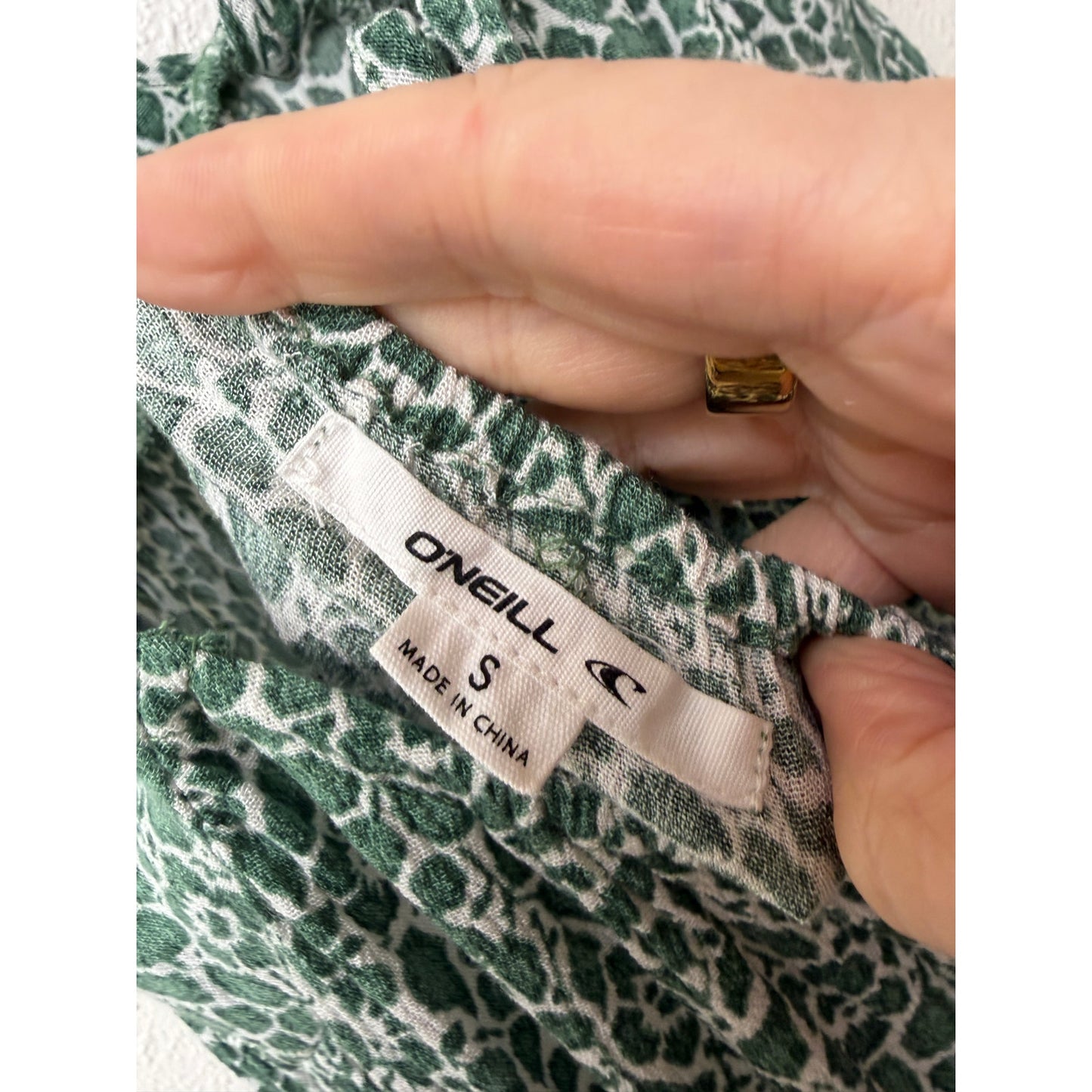 O'Neill Green Ivory Floral Midi Dress Women's US S