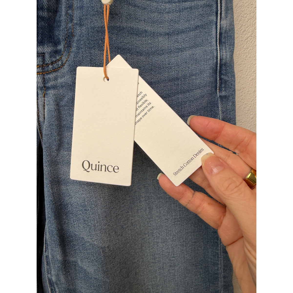 NWT Quince Bella Womens Blue Wide Leg Jeans 25