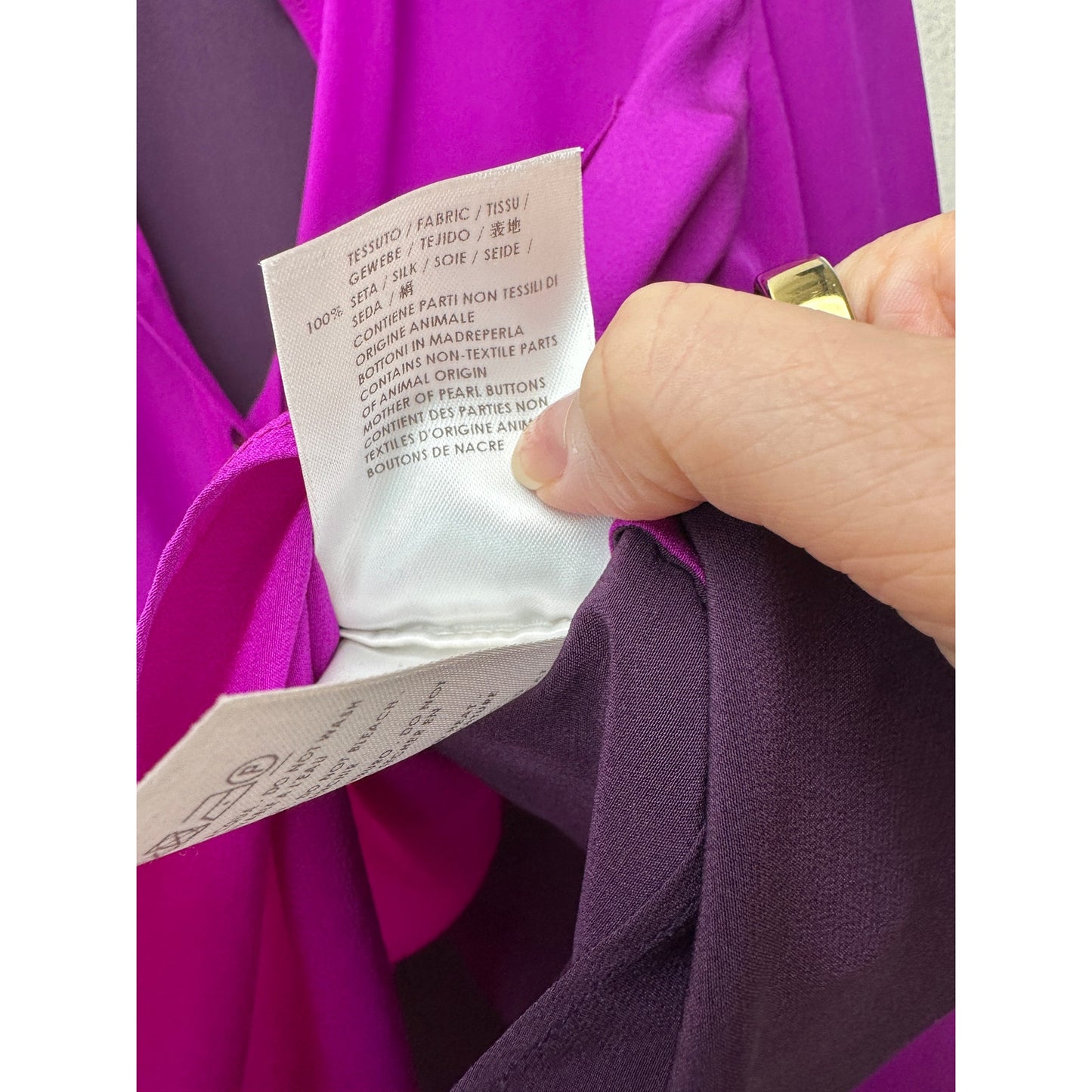 Stella McCartney Blouse Purple Women US10 100% Silk
