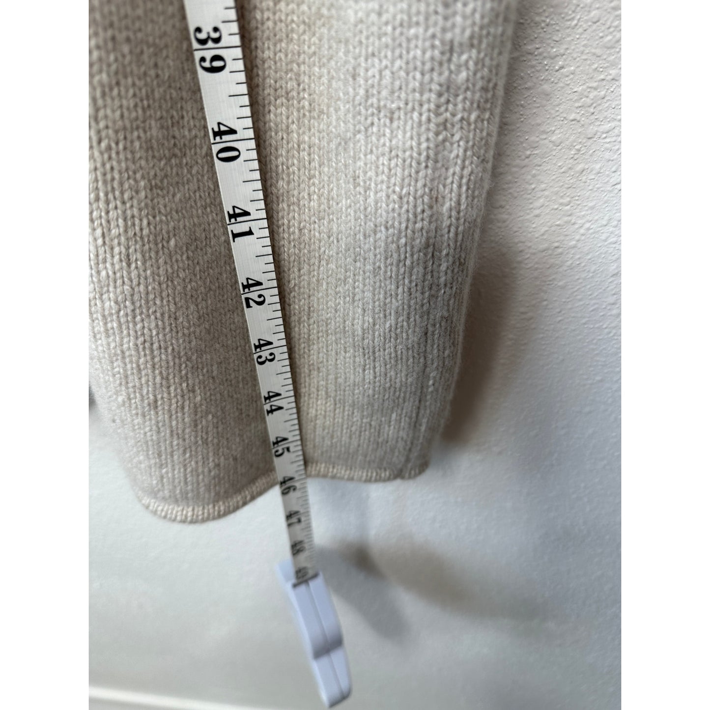 The Elder Statesman Tan Intarsia Long Line Cashmere Cardigan L