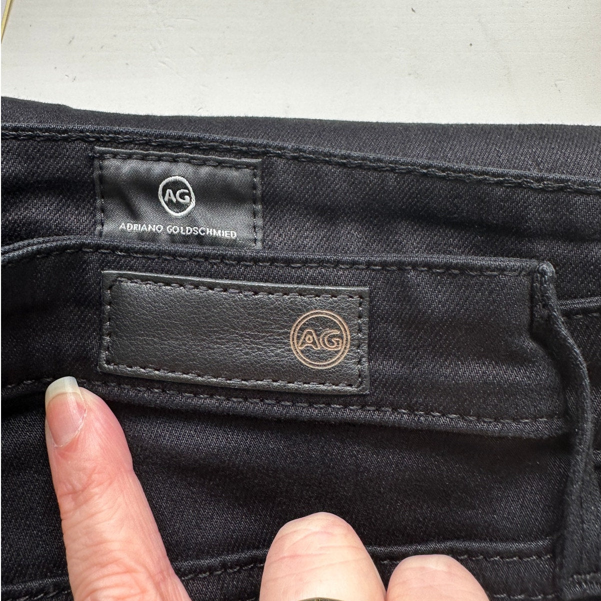 AG The Harper Essential Straight Leg Black Jeans  30R