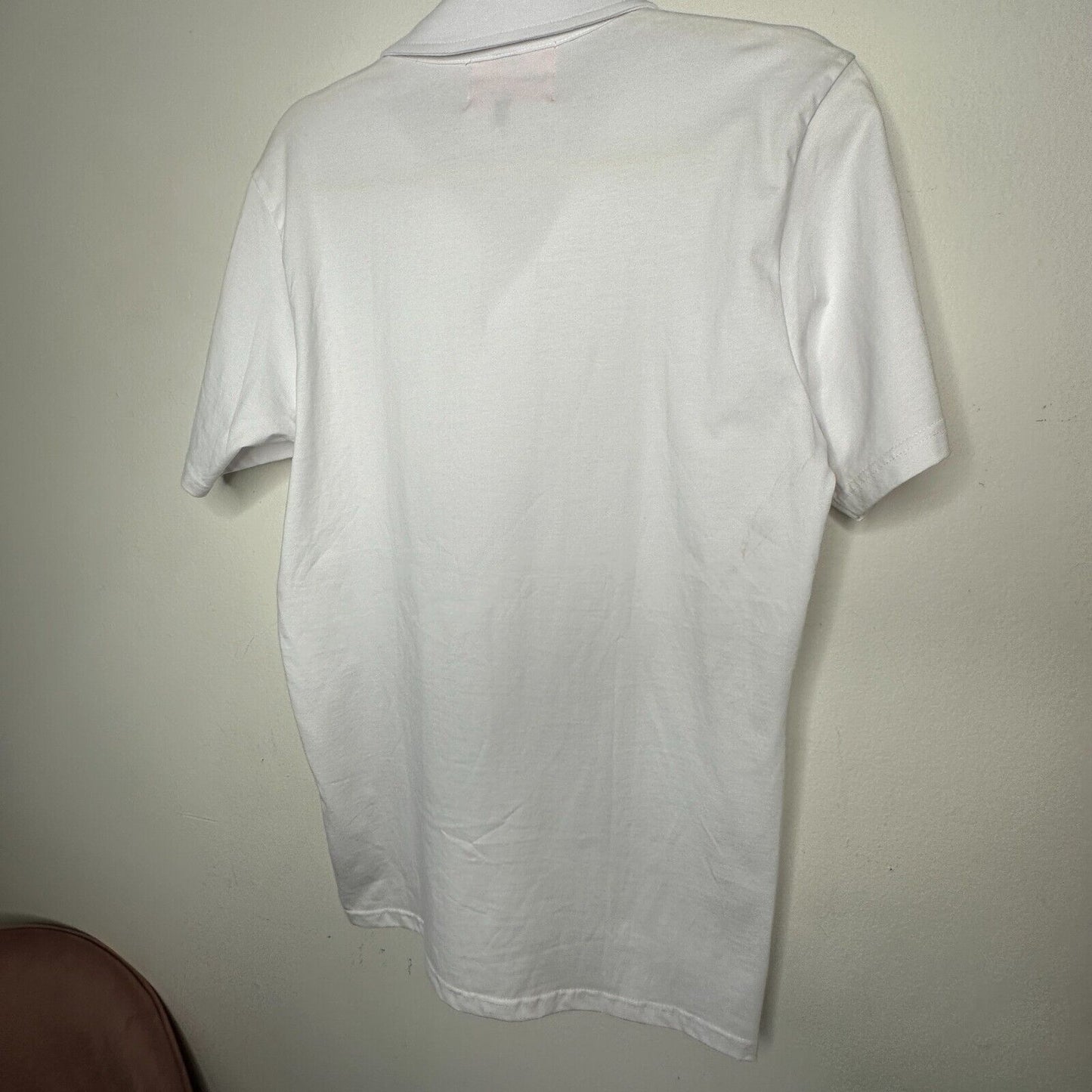 NWOT Billy Aloha Mens Bright White Short Sleeve Soft 3 button Polo Shirt Medium