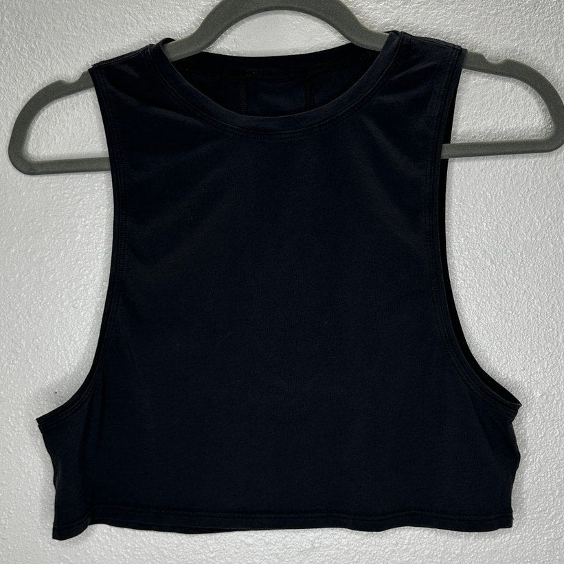 Lululemon Washed Black High Neck Muscle Cut Tank Top 4