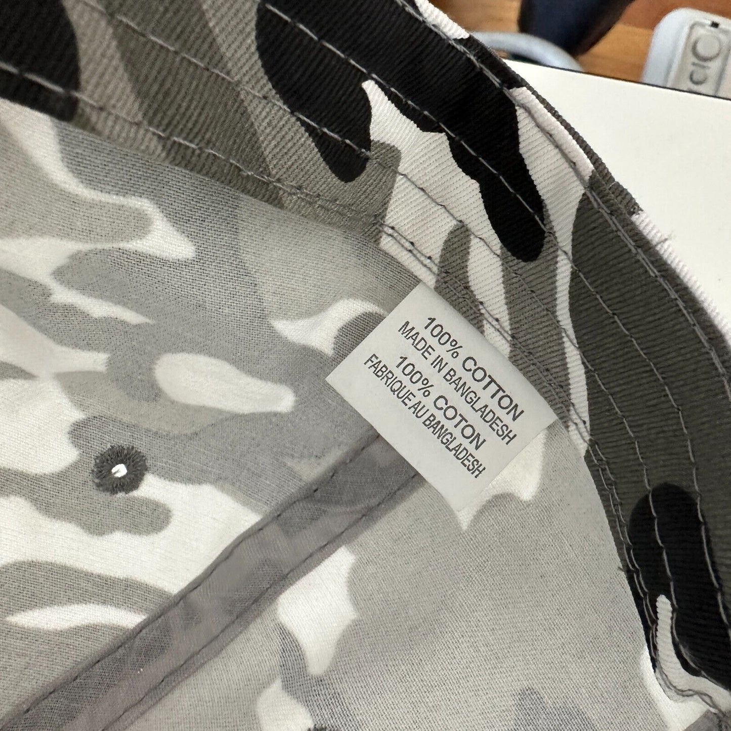 JZ Black Gray White Camo 100% Cotton Adj Baseball Cap Purple and Green JZ Logo