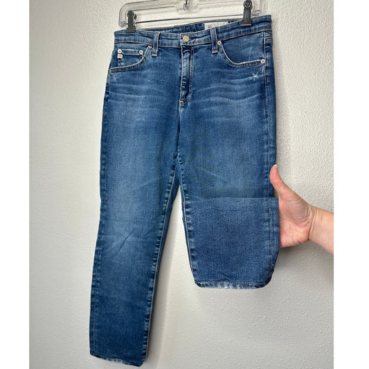 AG-ED Adriano Medium Light Wash Prima Crop Cigarette Leg Jeans 30