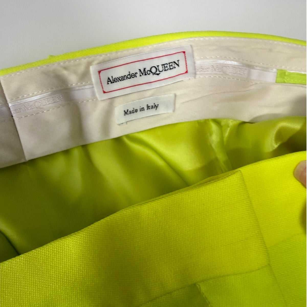 Alexander McQueen Acid Green Neon Suit Blazer & Pants Women's US 14