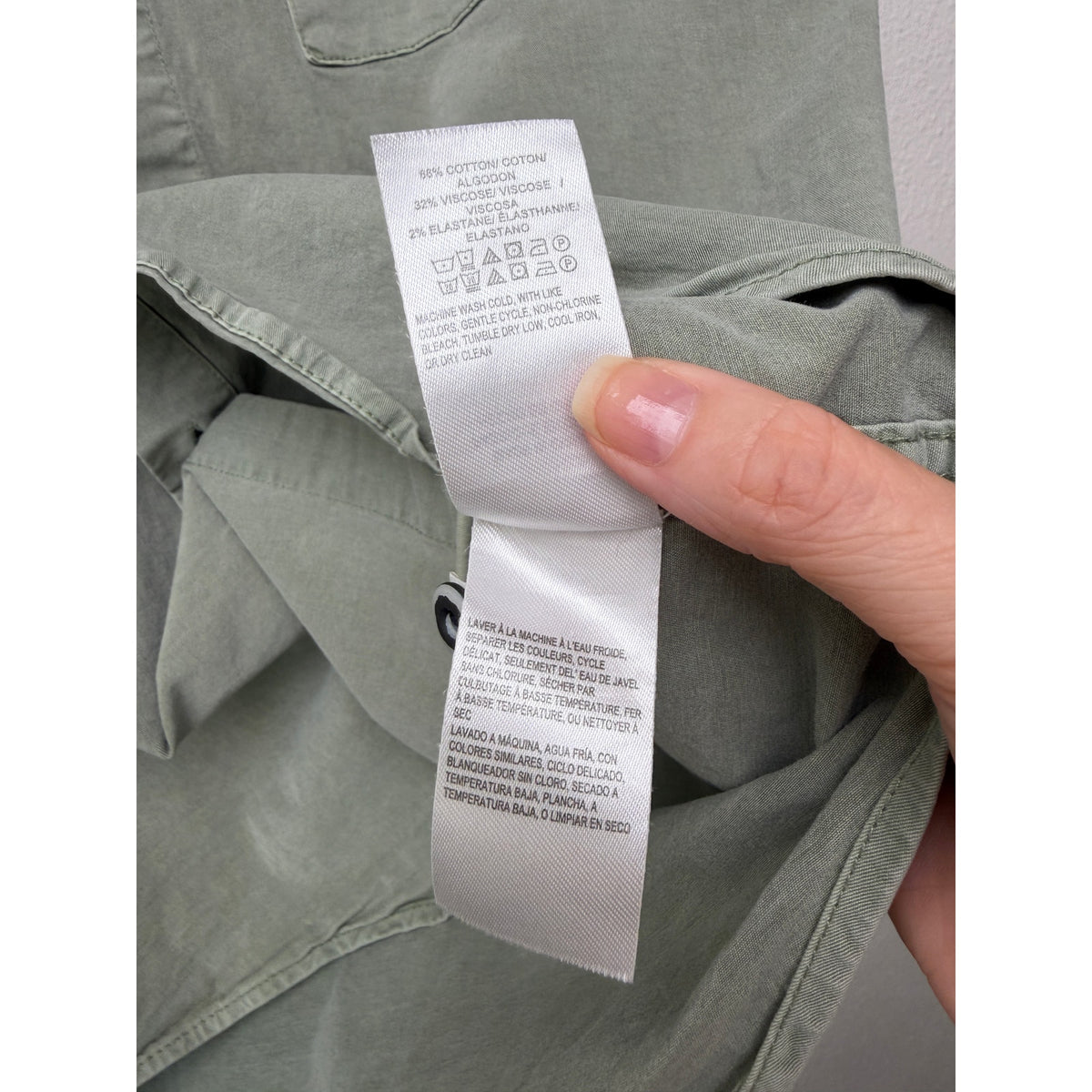 Lucky Brand Sage Green Utility Shirt Men L