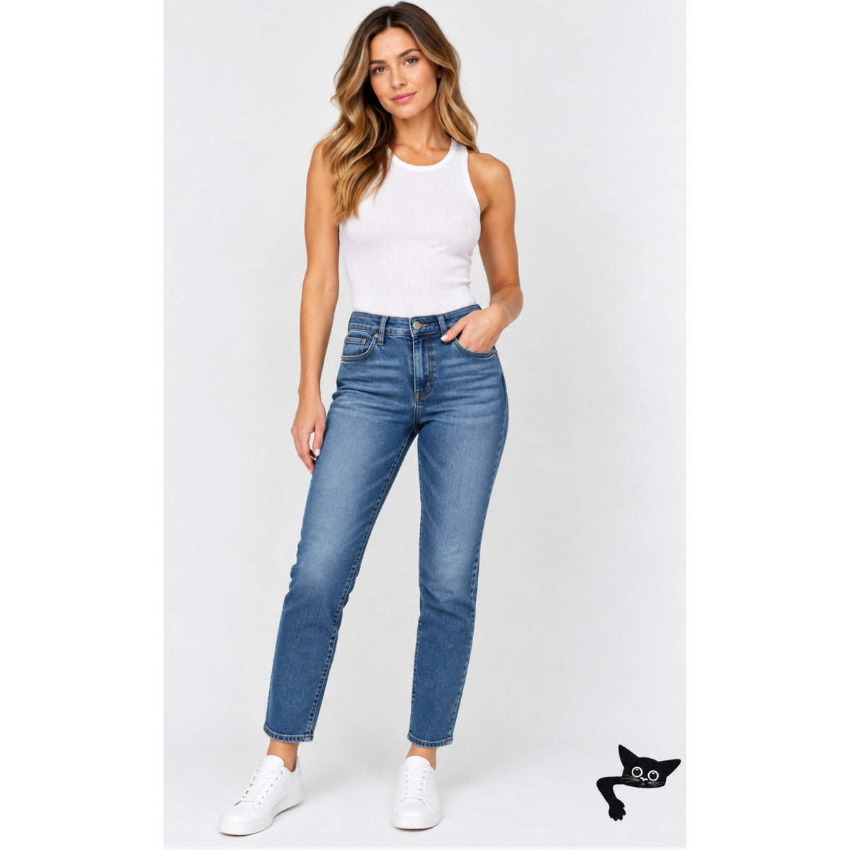 AG Adriano Medium Wash Whiskered Prima Cigarette Leg Jeans 30