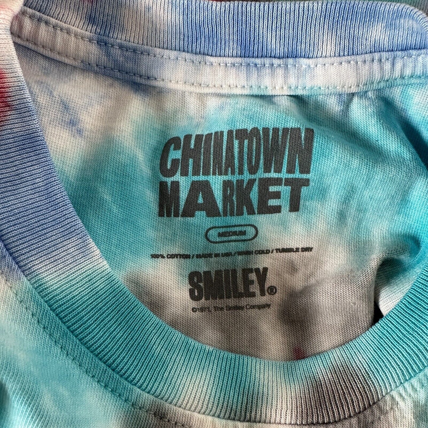 RARE Chinatown Market Multi-Color Tie Dye Stress Relief Graphic Short Sleeve Tee