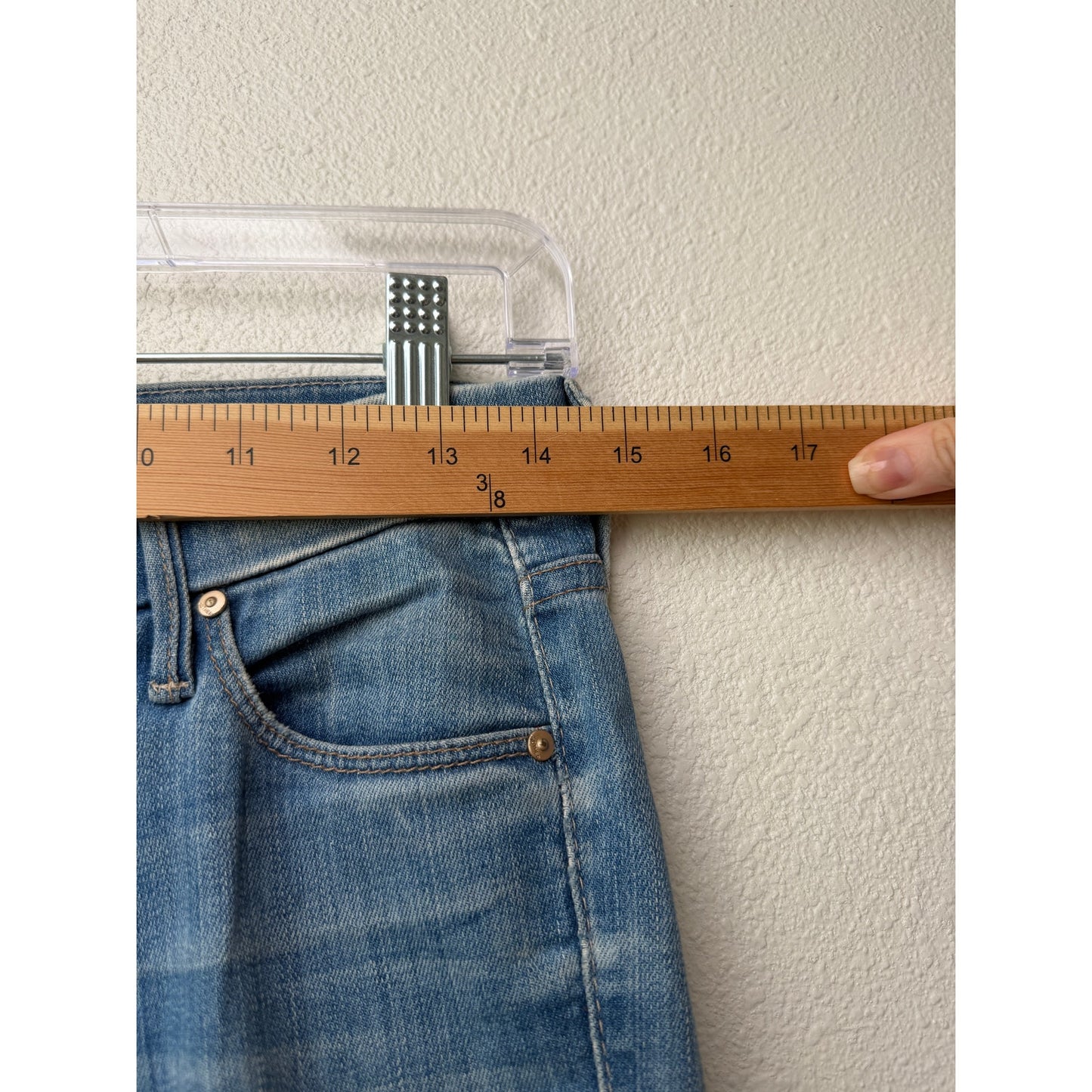 Mother The Looker Ankle Fray Blue Jeans Womens 26