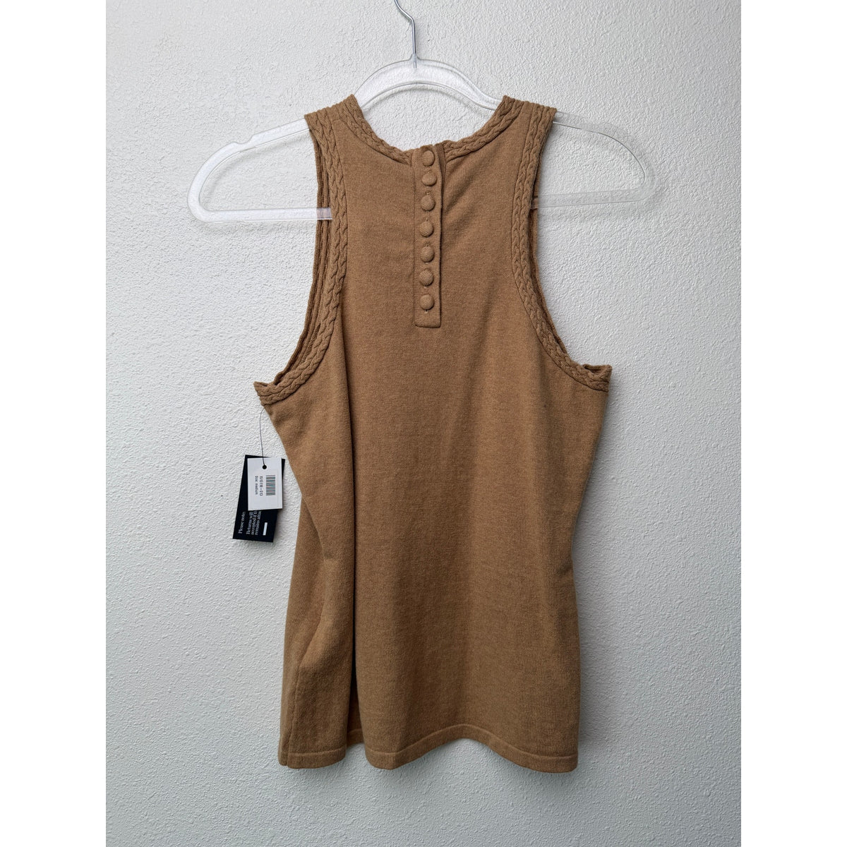 NWT Joslin Isabel Tobacco Cotton Cashmere Knit Tank Women M