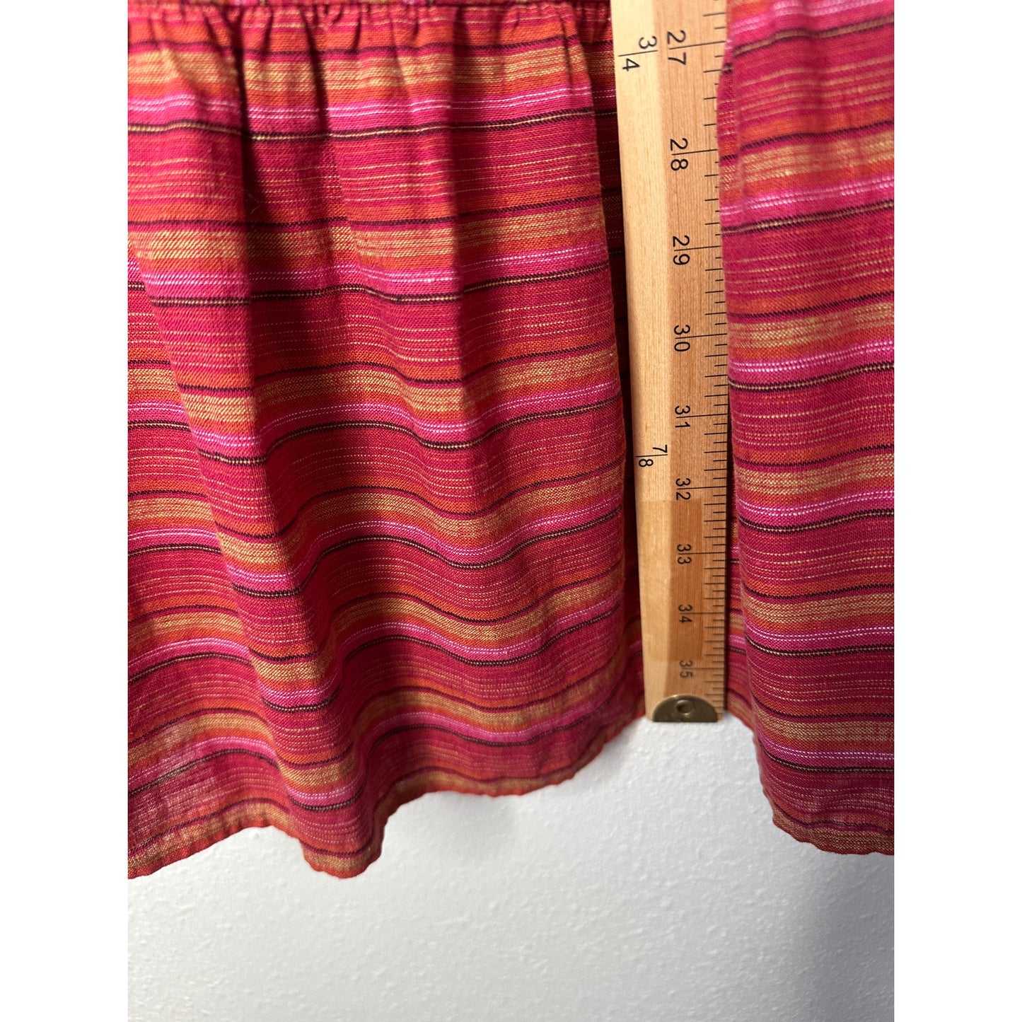 BCBG Generation Halter Mini Dress XS Pink Striped Sleeveless Flowy Ruffle Hem