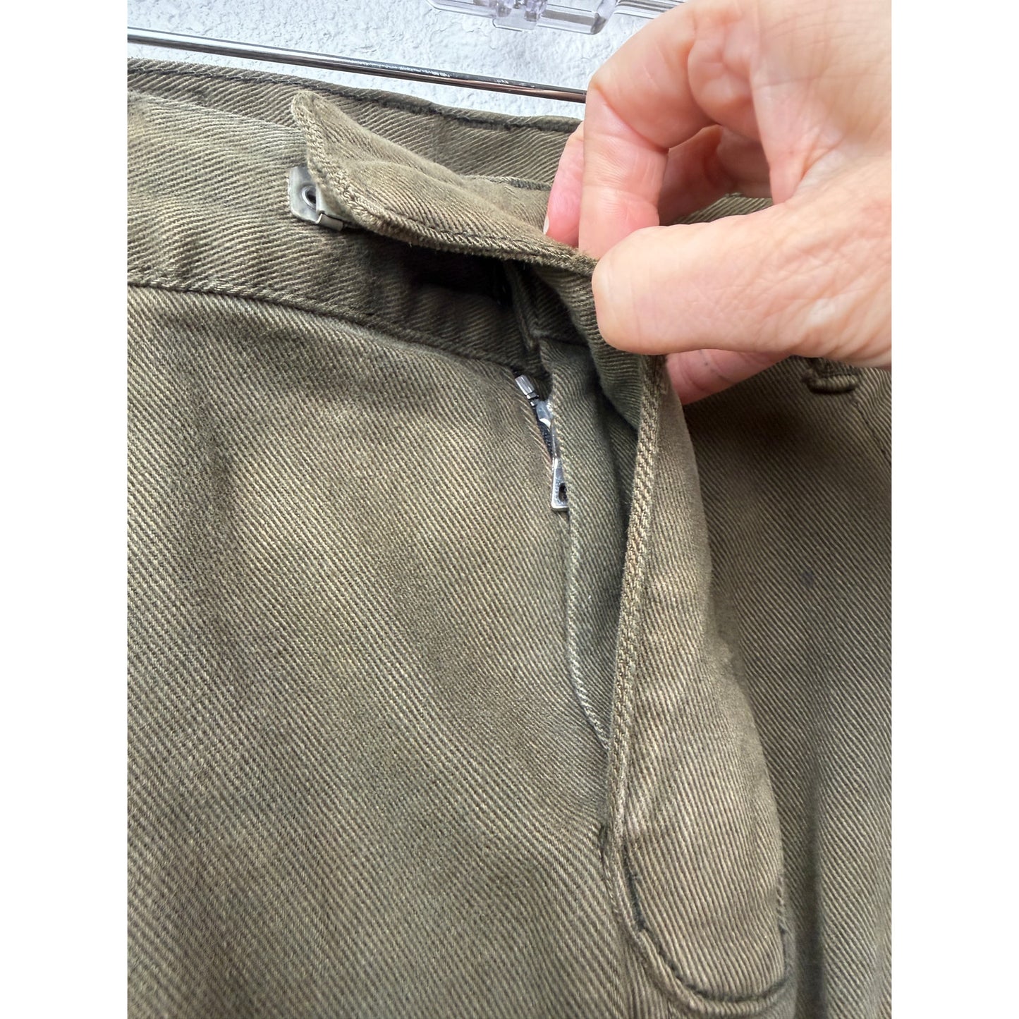 Balmain Olive Biker Cargo Pants Men's 34