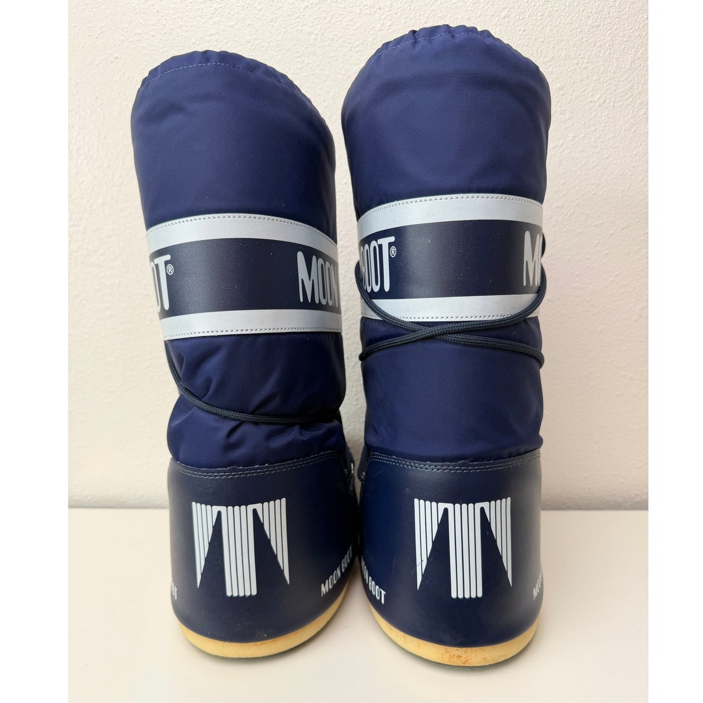 Moon Boot Icon Nylon Snow Boots Navy Blue Unisex EU 42-44 US 9-10.5 w/ bag
