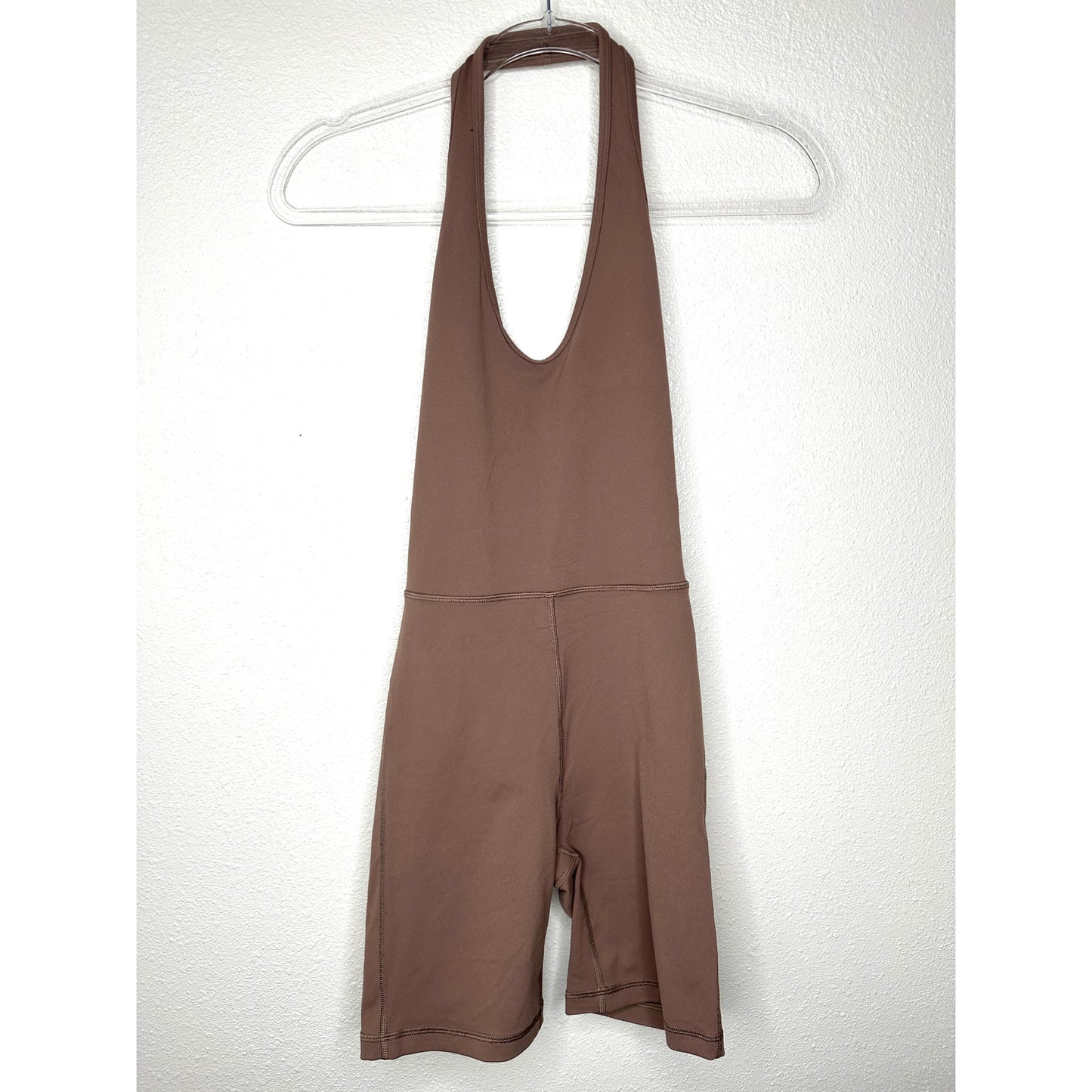 Wilfred Free Mocha Brown Look Halter Top Romper XS